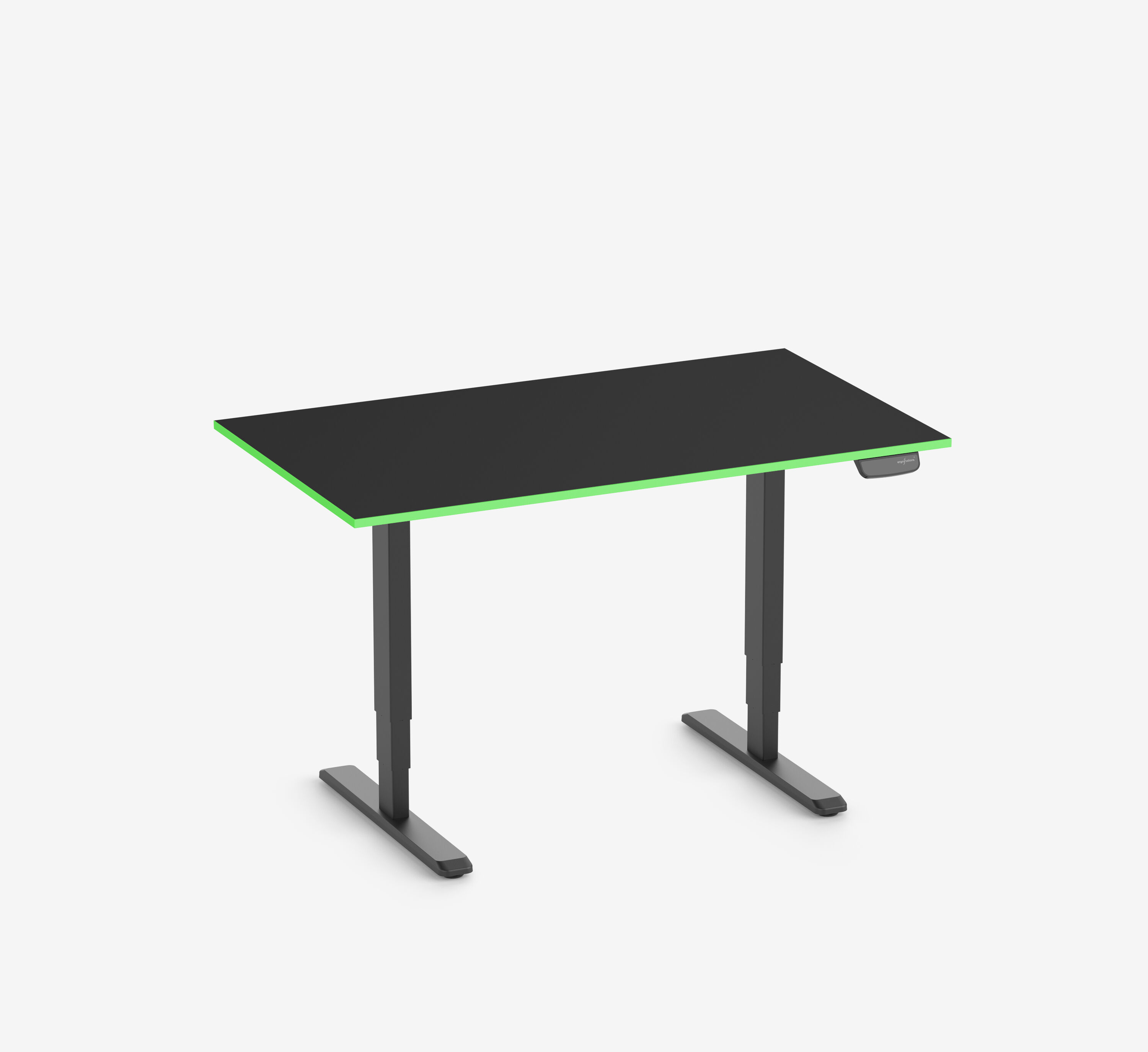 Primus Gamingschreibtisch Rechteck, Schwarz Klassik Acid Green 140x80