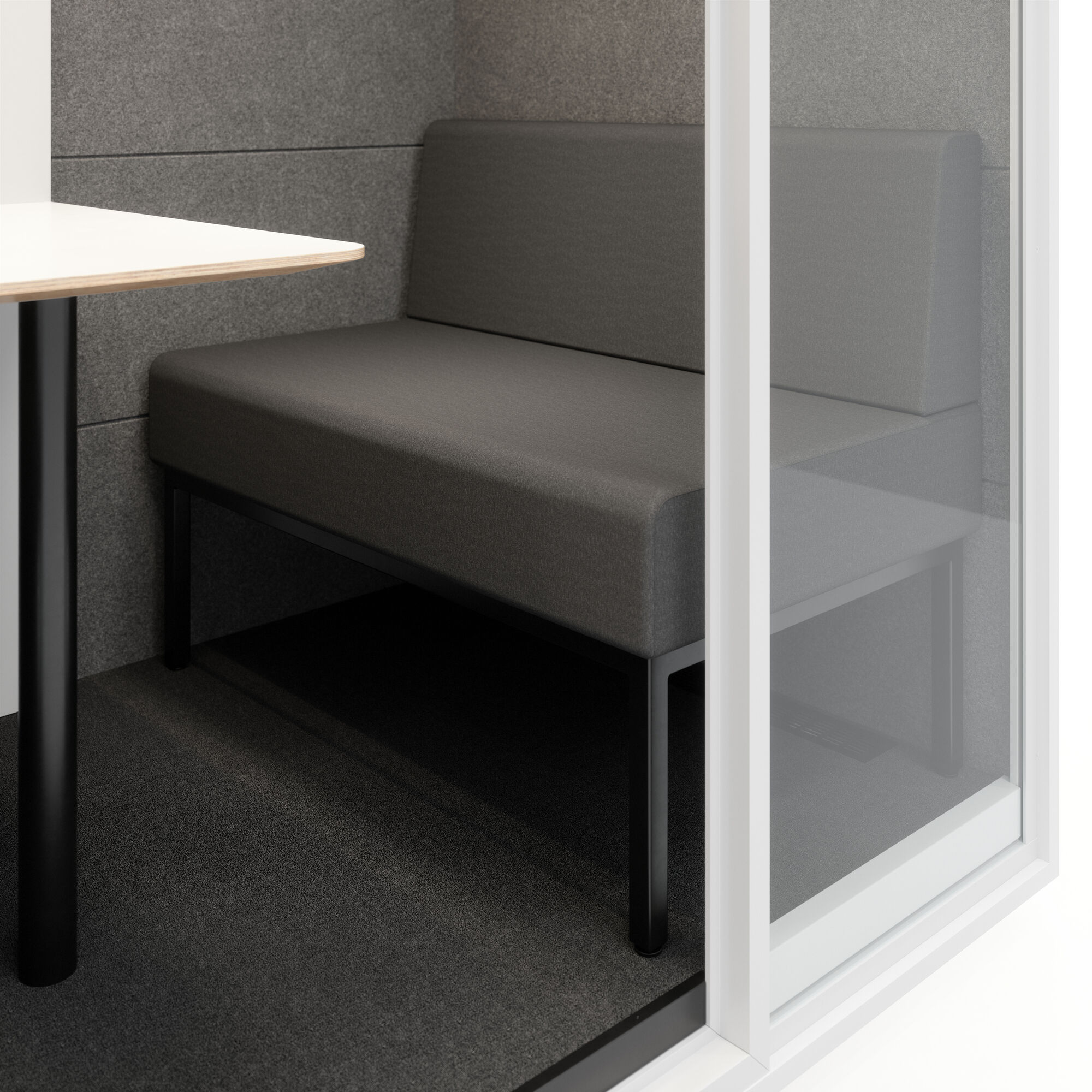 Meetingbox Quattro Anthrazit Anthrazit Grau Hellgrau Standard Weiß