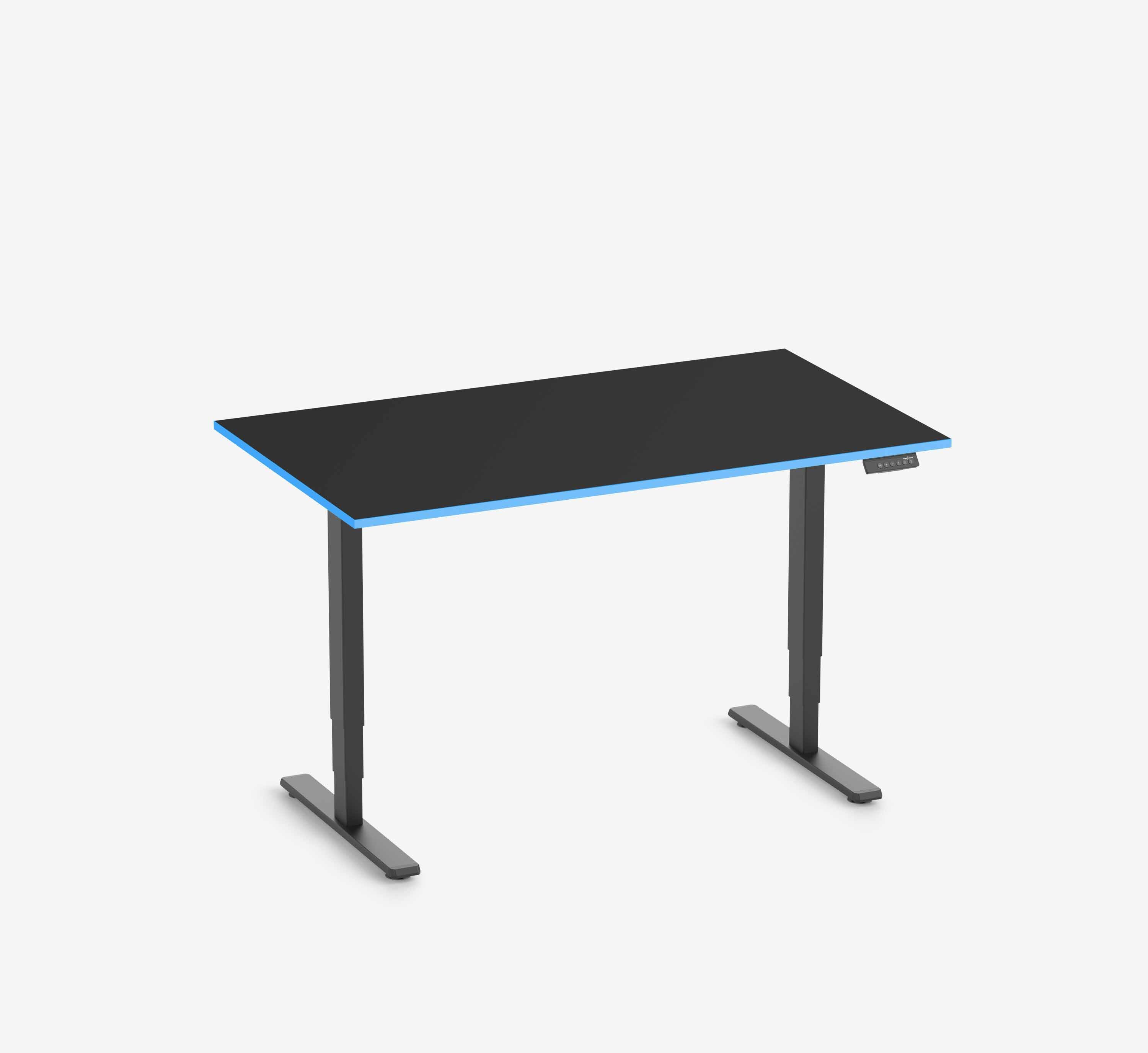 FOKUS Gamingschreibtisch Schwarz 140x80 Rechteck Ocean 