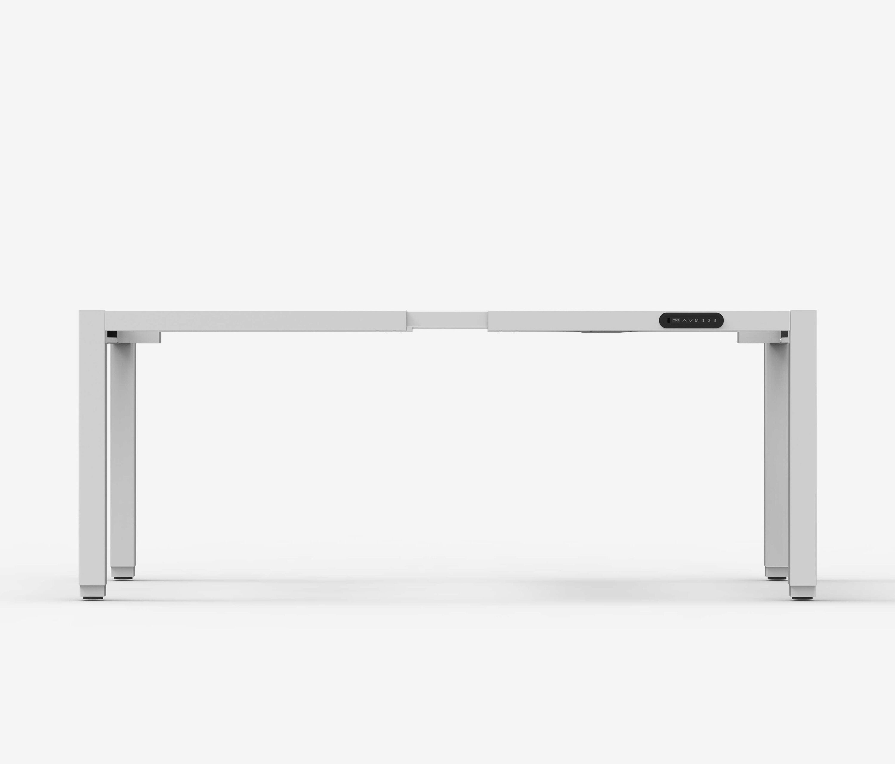 PRIMUS 4-Bein Schreibtisch Weiß Eiche 2200 x 800 x 25 mm 