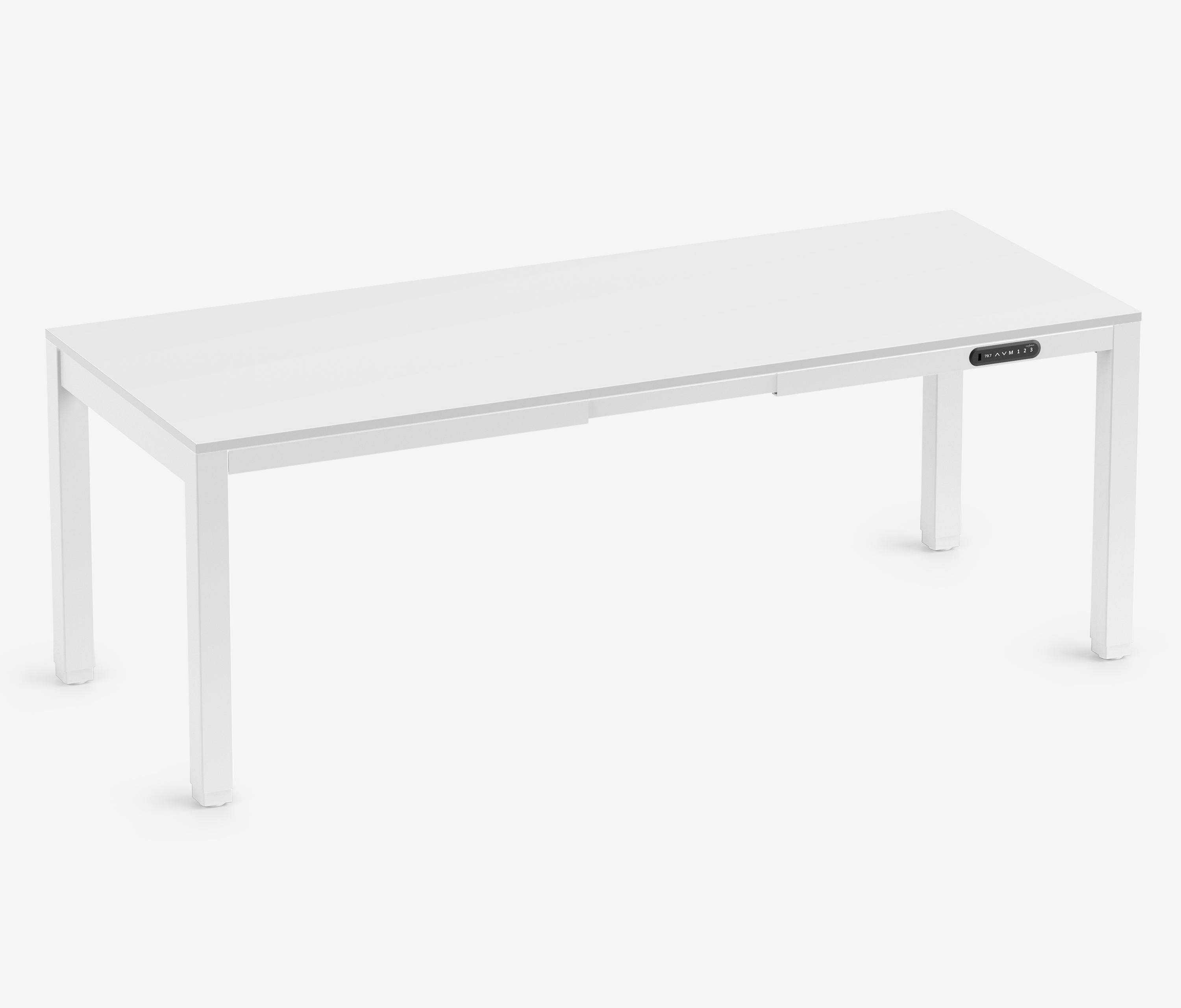 PRIMUS 4-Bein Schreibtisch Weiß Topweiß 2000 x 800 x 25 mm 