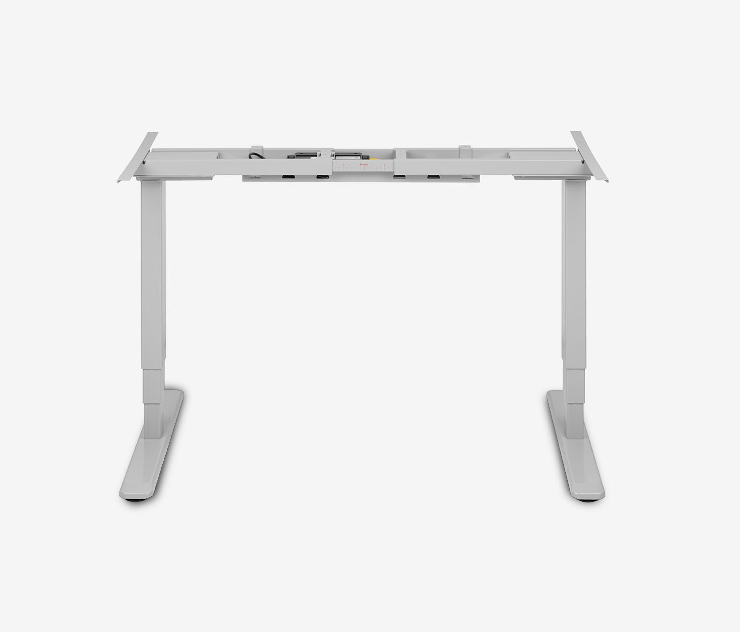 PRIMUS Freiformschreibtisch, Gestell Grau 1600 x 800/1000 x 25 mm Birke, Ausführung Rechts