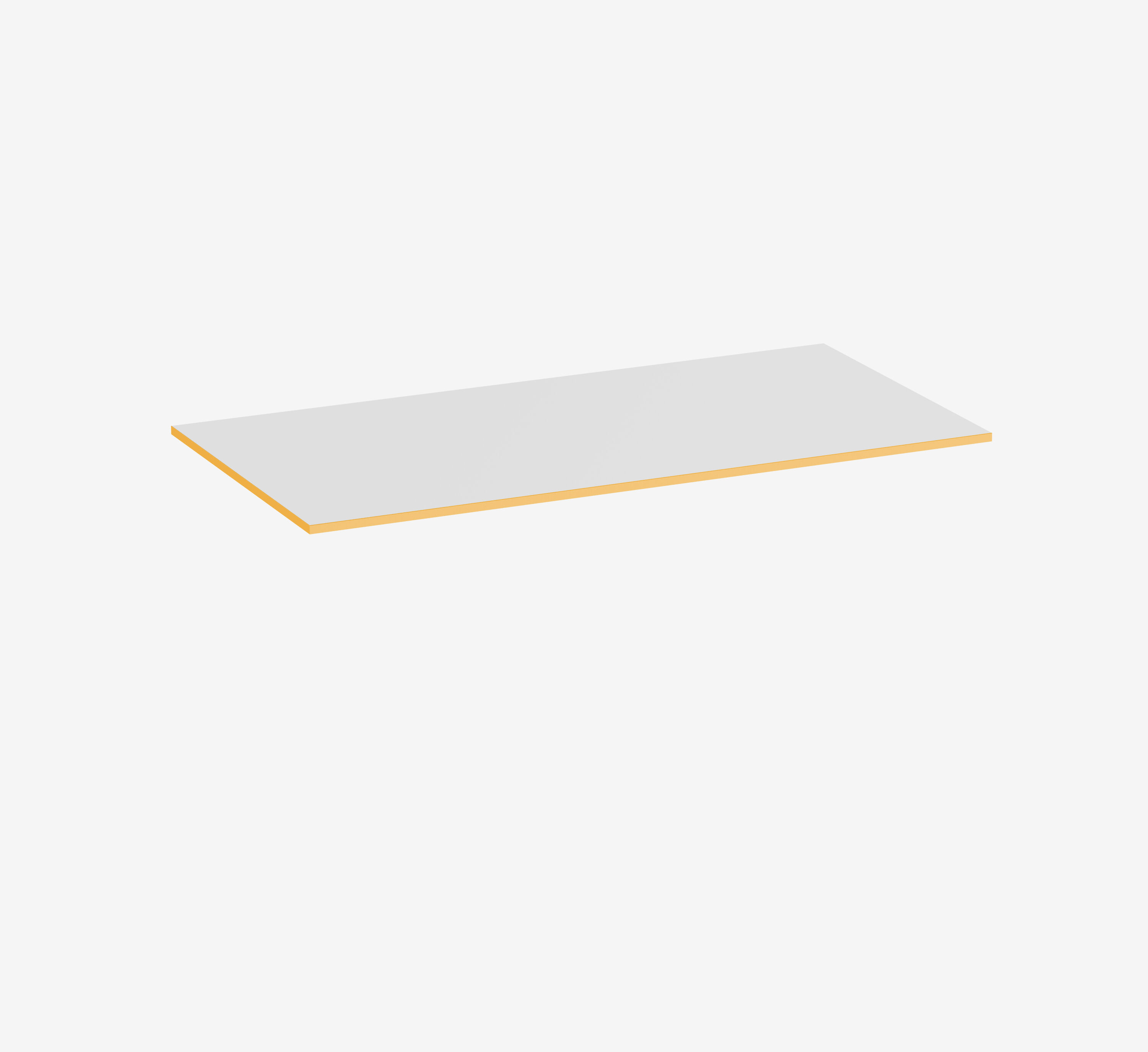 Gaming Tischplatte Weiß Rechteck Topweiß Sundown 1600 x 800 x 19 mm
