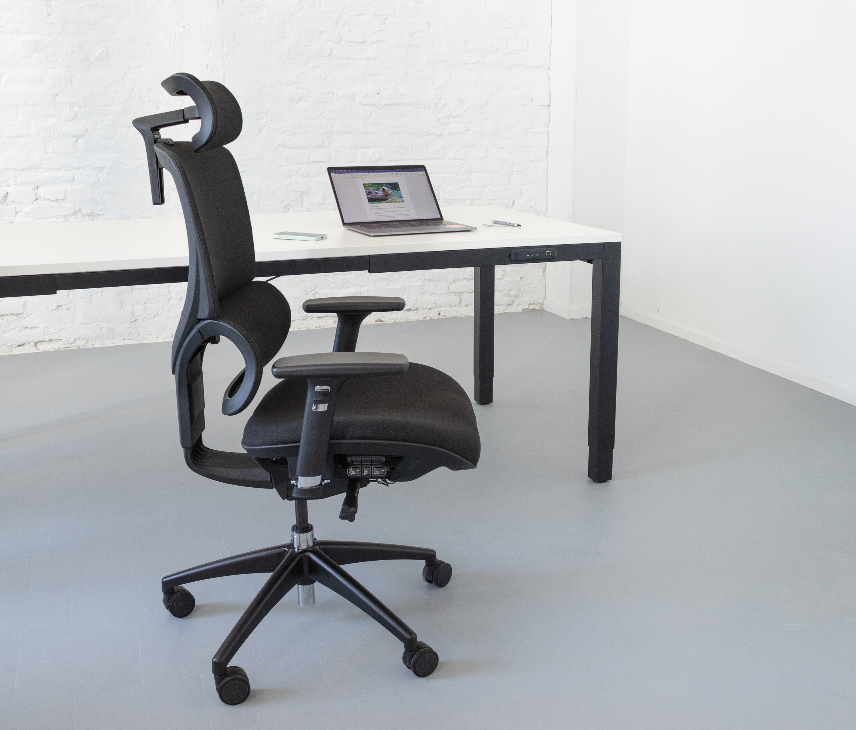 Bürodrehstuhl Senta FX Polster Niedrig Schwarz Silber