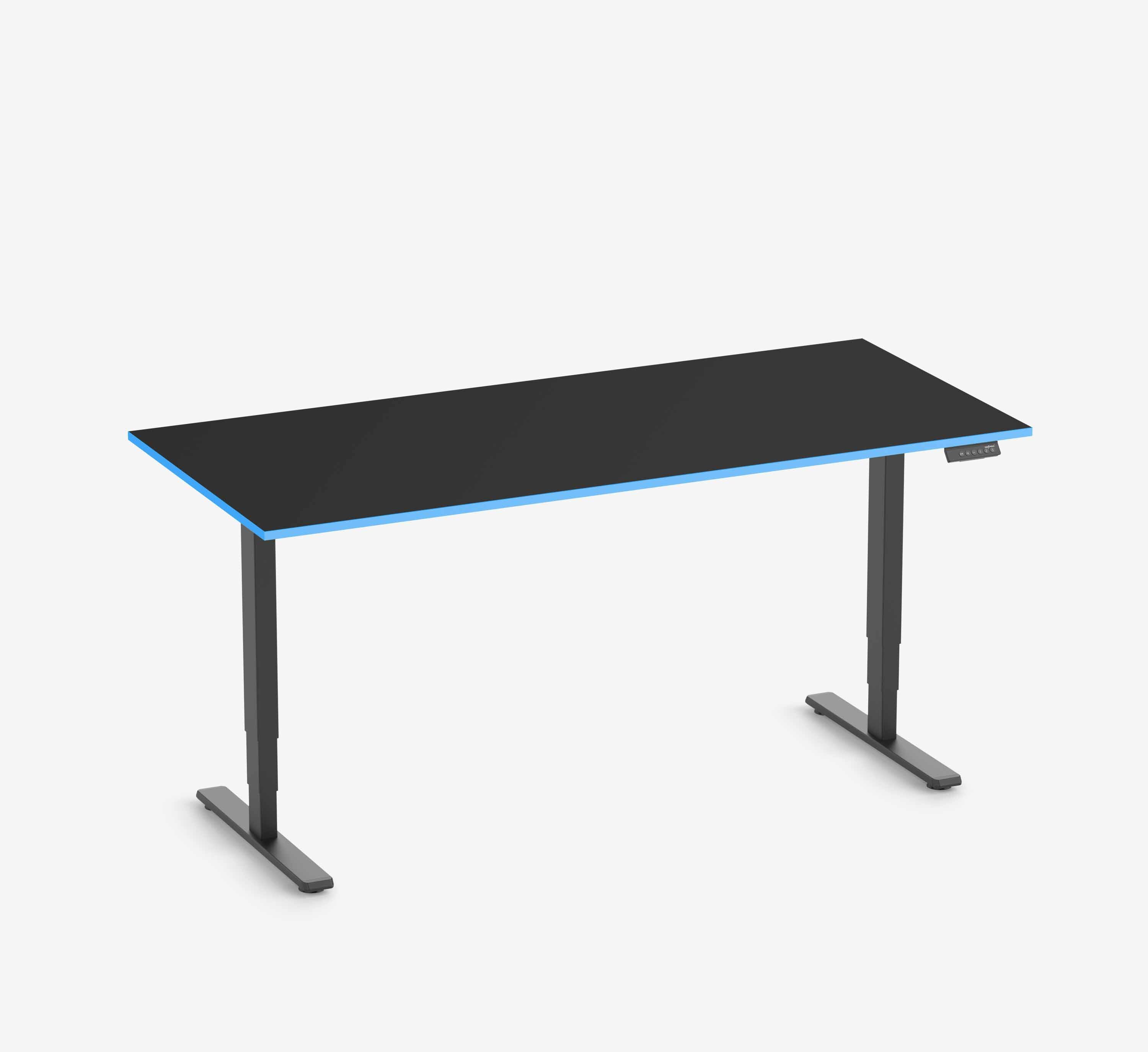 FOKUS Gamingschreibtisch Schwarz 180x80 Rechteck Ocean 