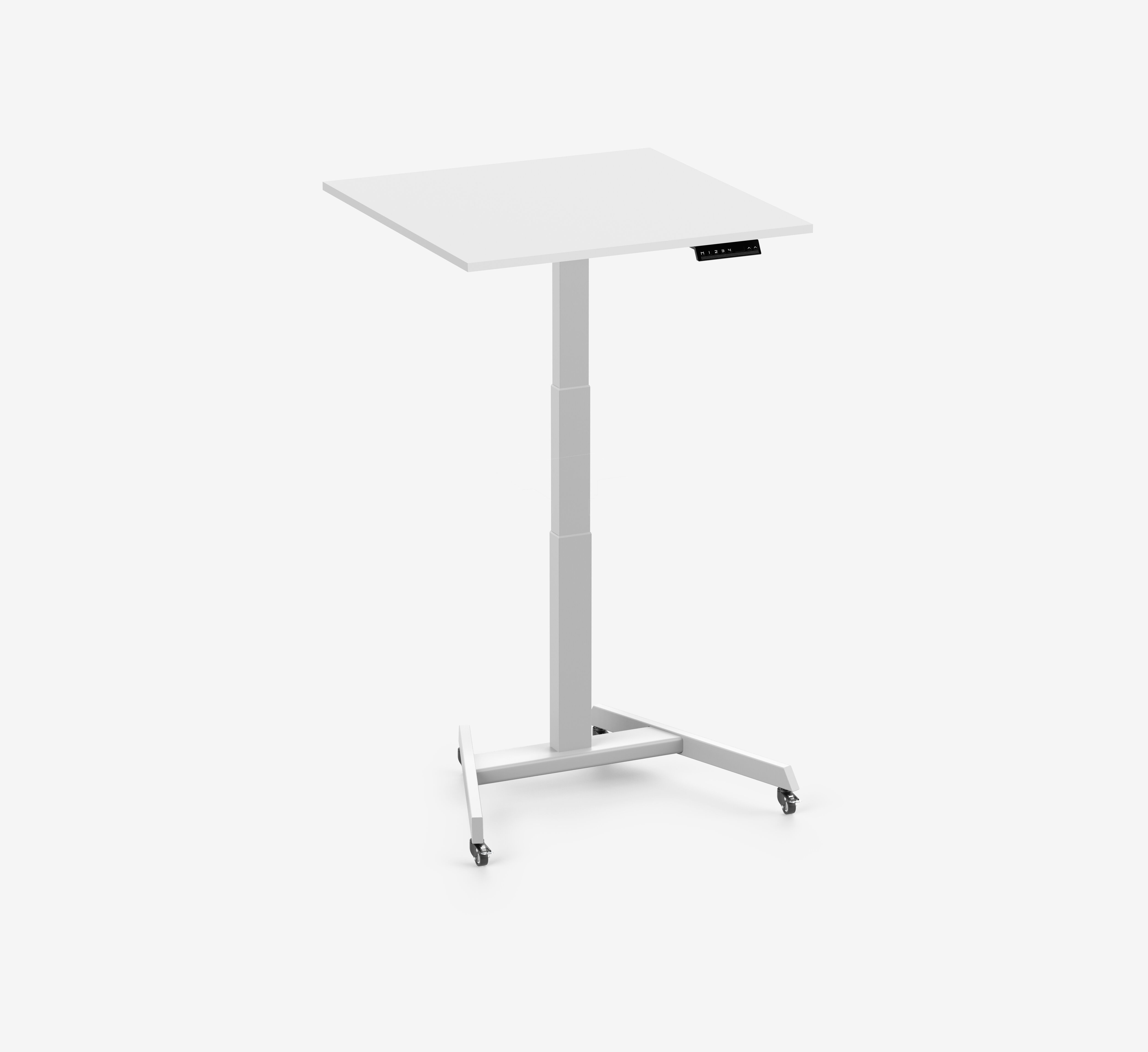 FOKUS Single Schreibtisch Weiß Lichtgrau 80x80 