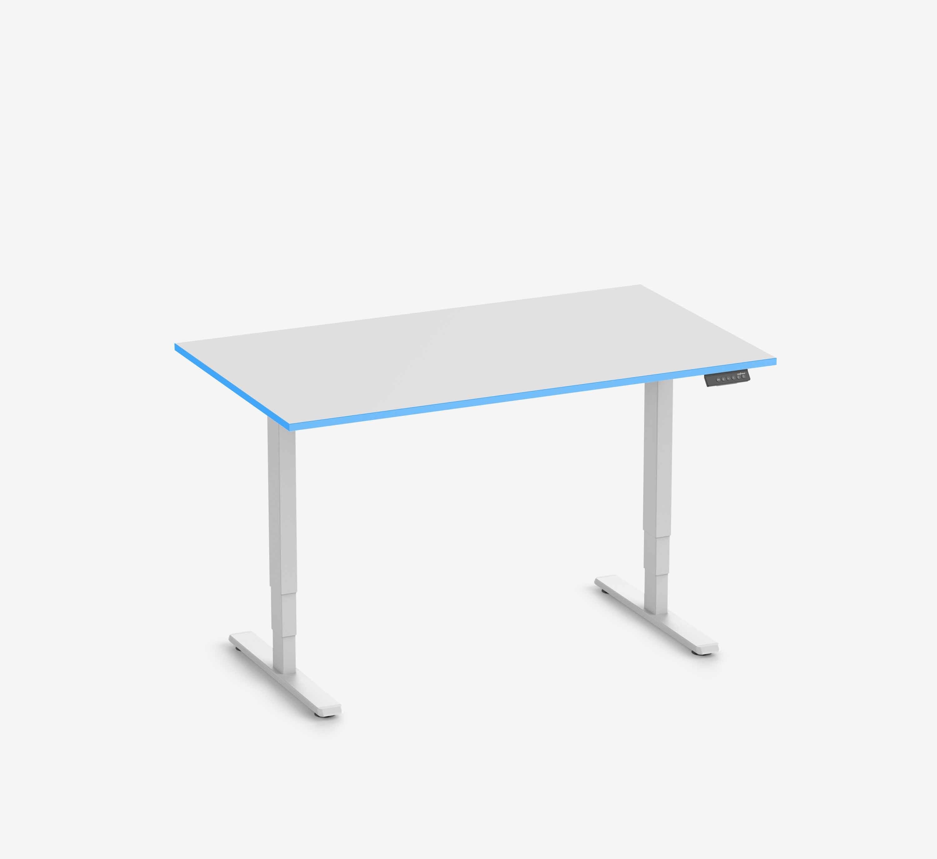 FOKUS Gamingschreibtisch Weiß 140x80 Rechteck Ocean 