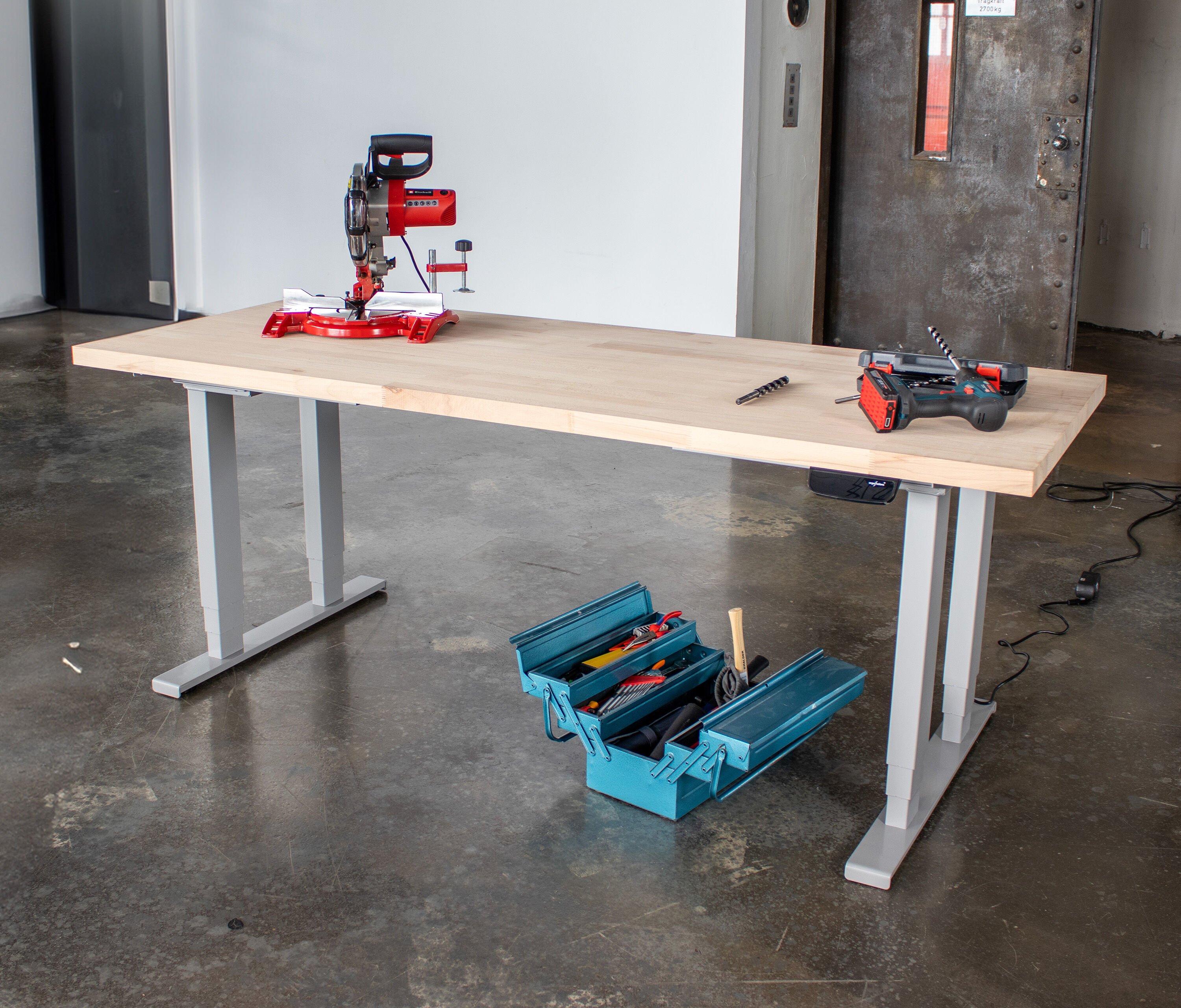 PRIMUS Schwerlasttisch, 1600 x 800 mm Grau