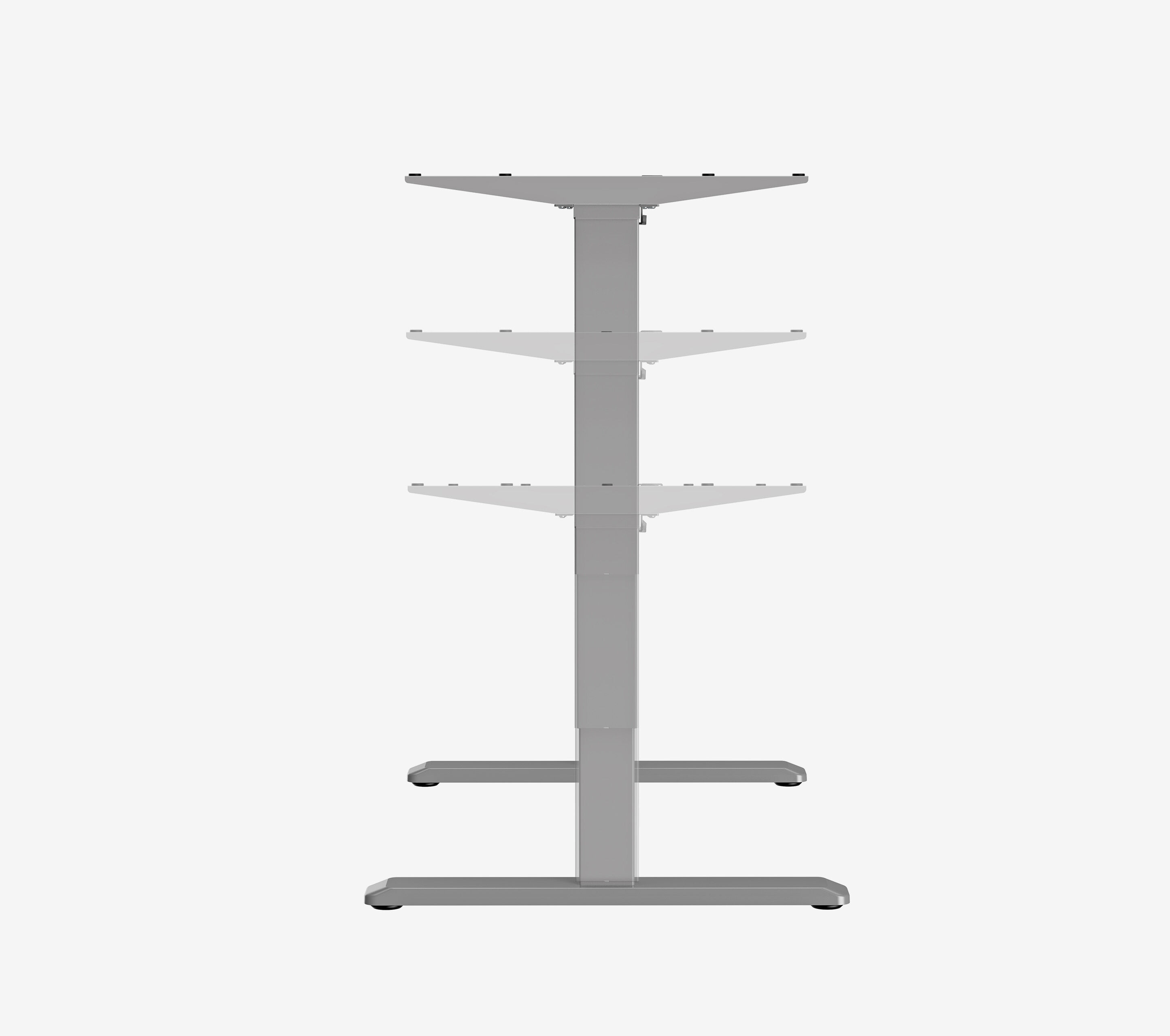 PRIMUS Freiformschreibtisch, Gestell Grau 1600 x 800/1000 x 25 mm Birke, Ausführung Rechts