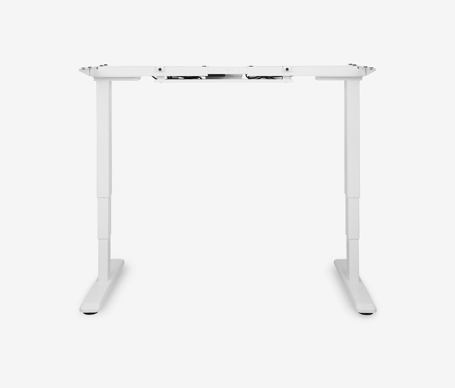 PRIMUS Freiformschreibtisch, Gestell Weiß 2000 x 800/1000 x 25 mm Eiche, Ausführung Rechts