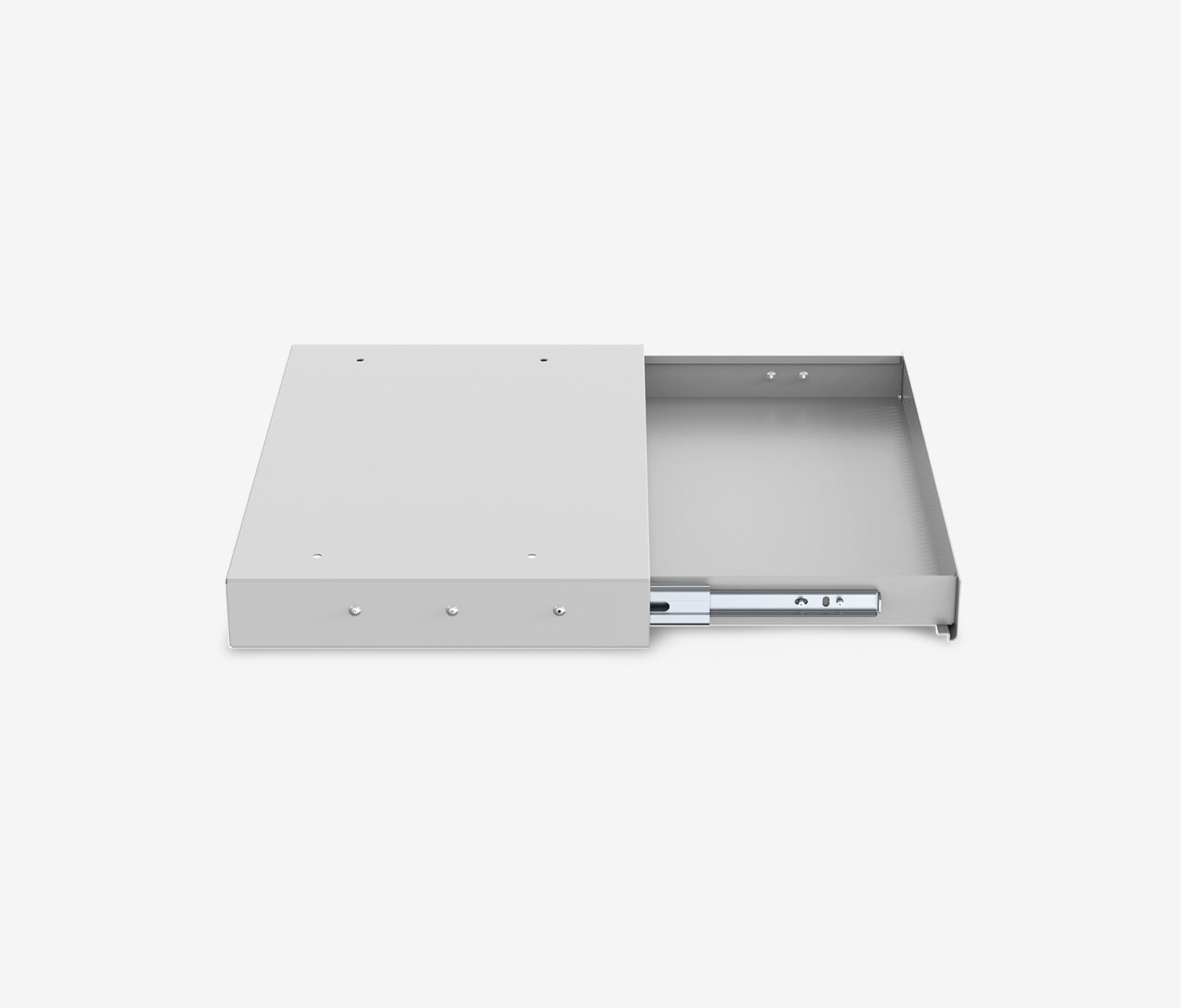Untertisch Schublade Slimline Grau