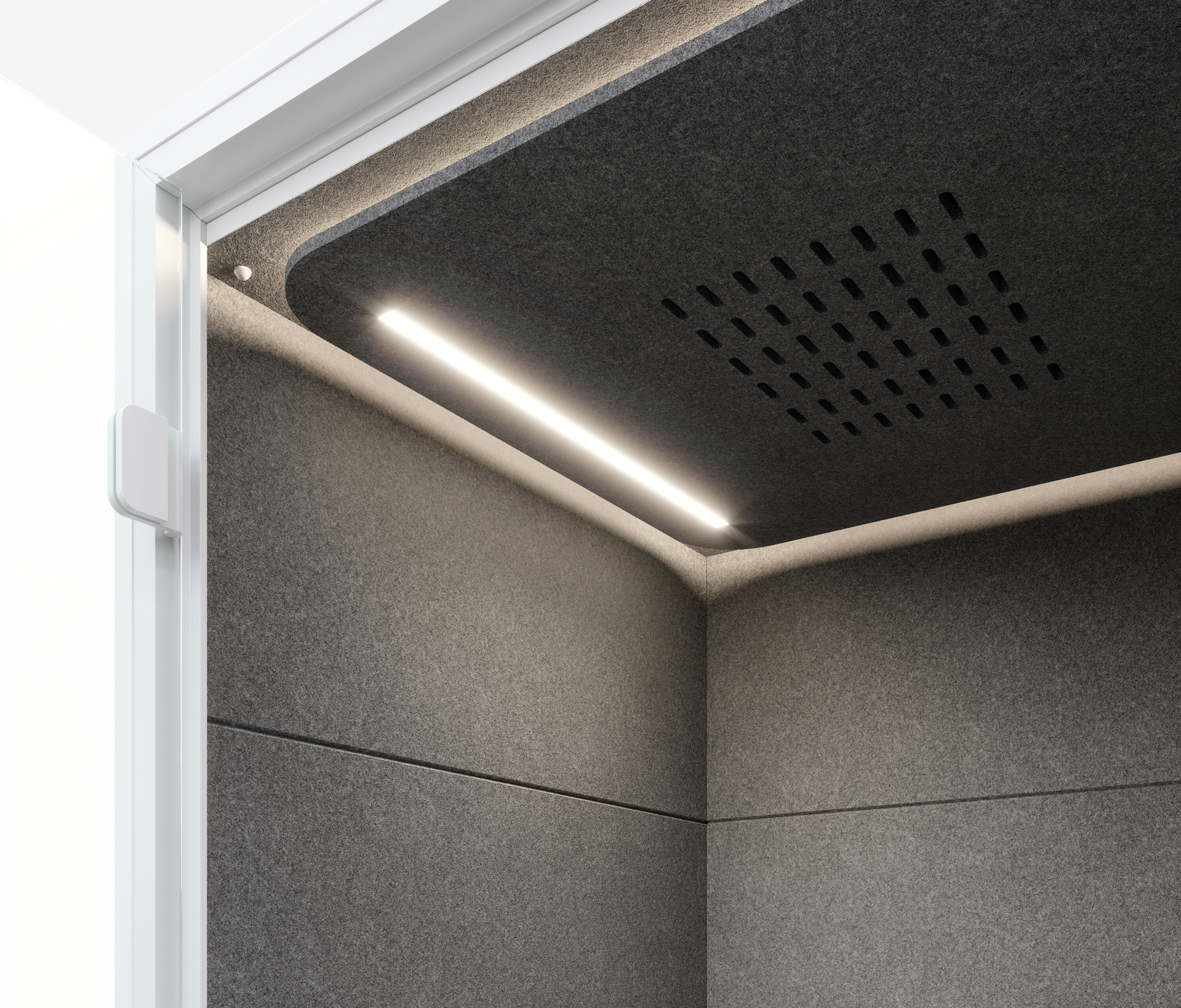 Telefonbox Single Anthrazit Schwarz Grau Standard