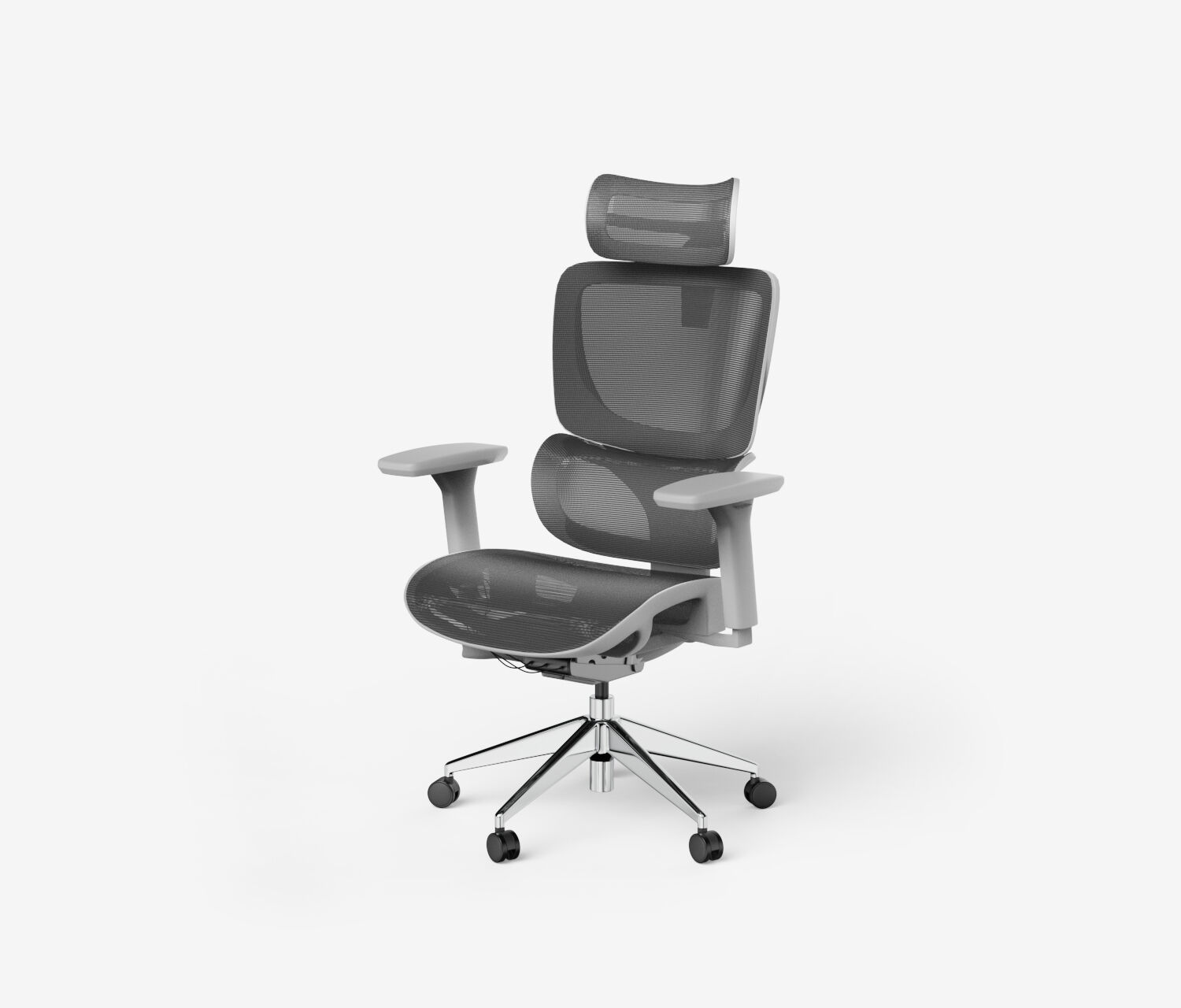 Bürodrehstuhl SENTA FX Mesh Hoch Grau Silber