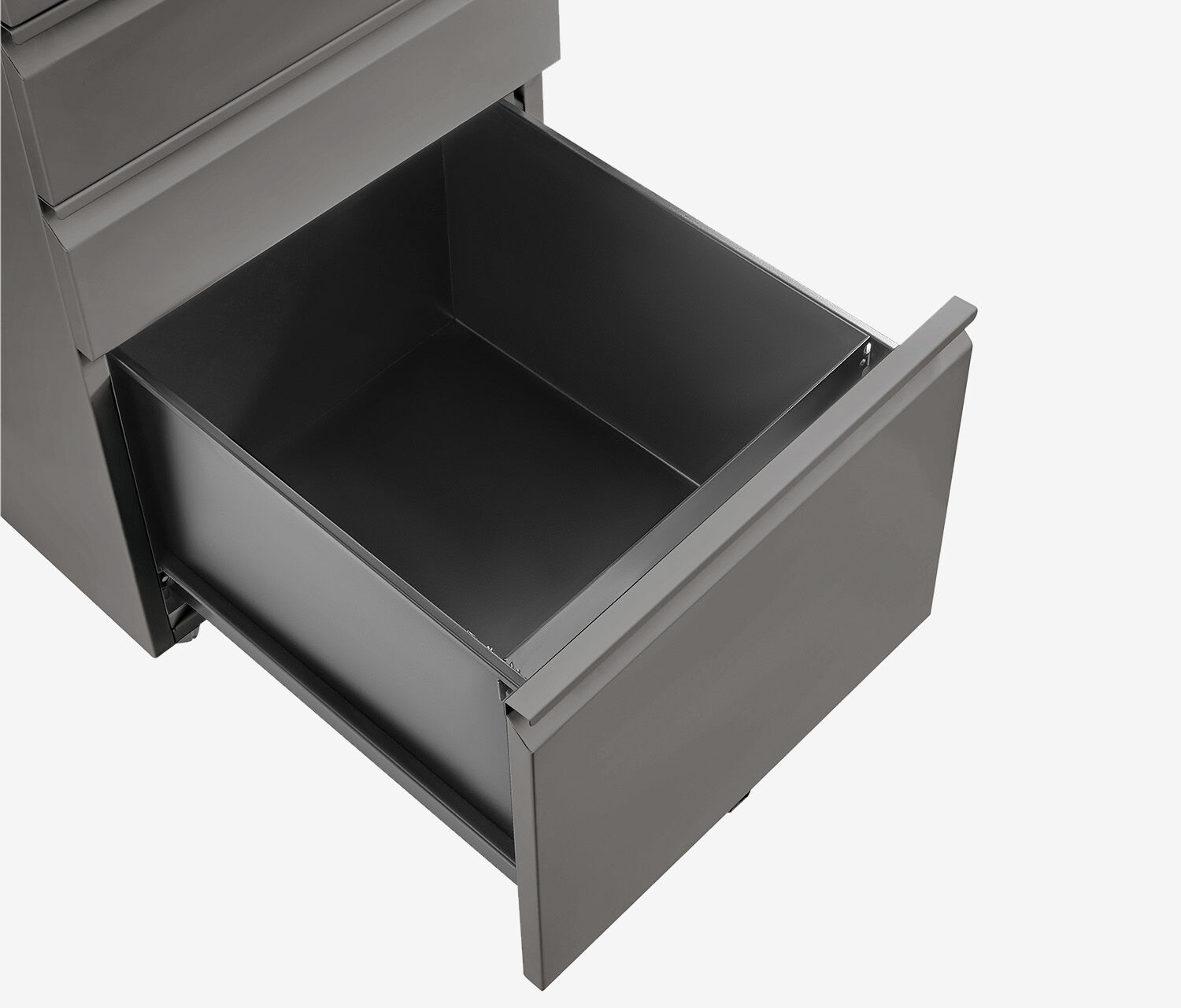 Metallrollcontainer Grau Buche