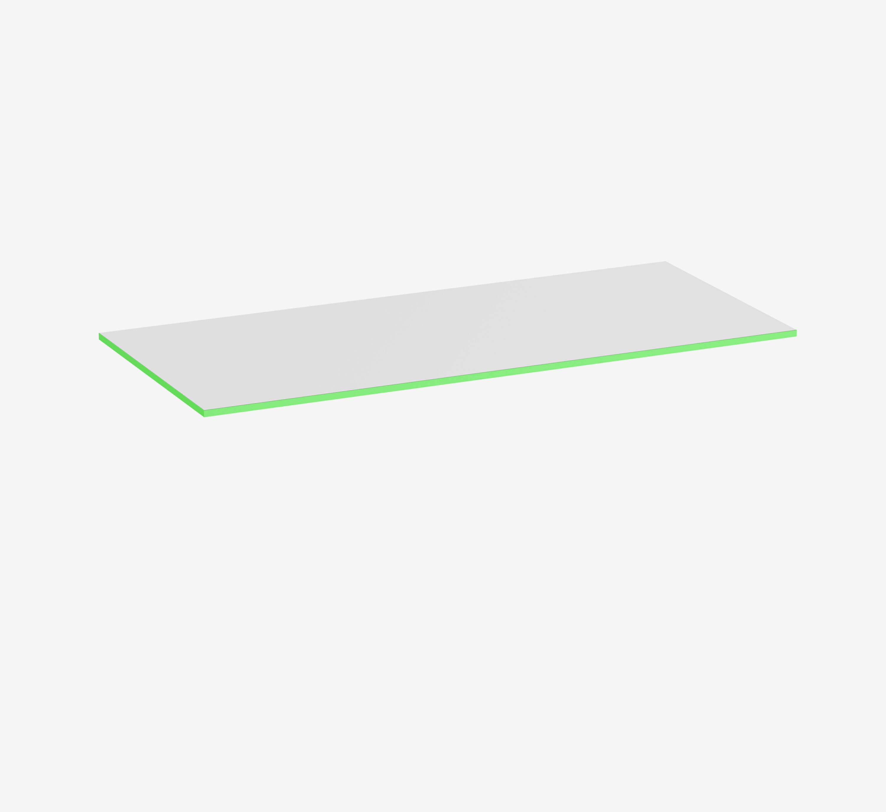 Gaming Tischplatte Weiß Rechteck Topweiß Acid Green 1800 x 800 x 19 mm