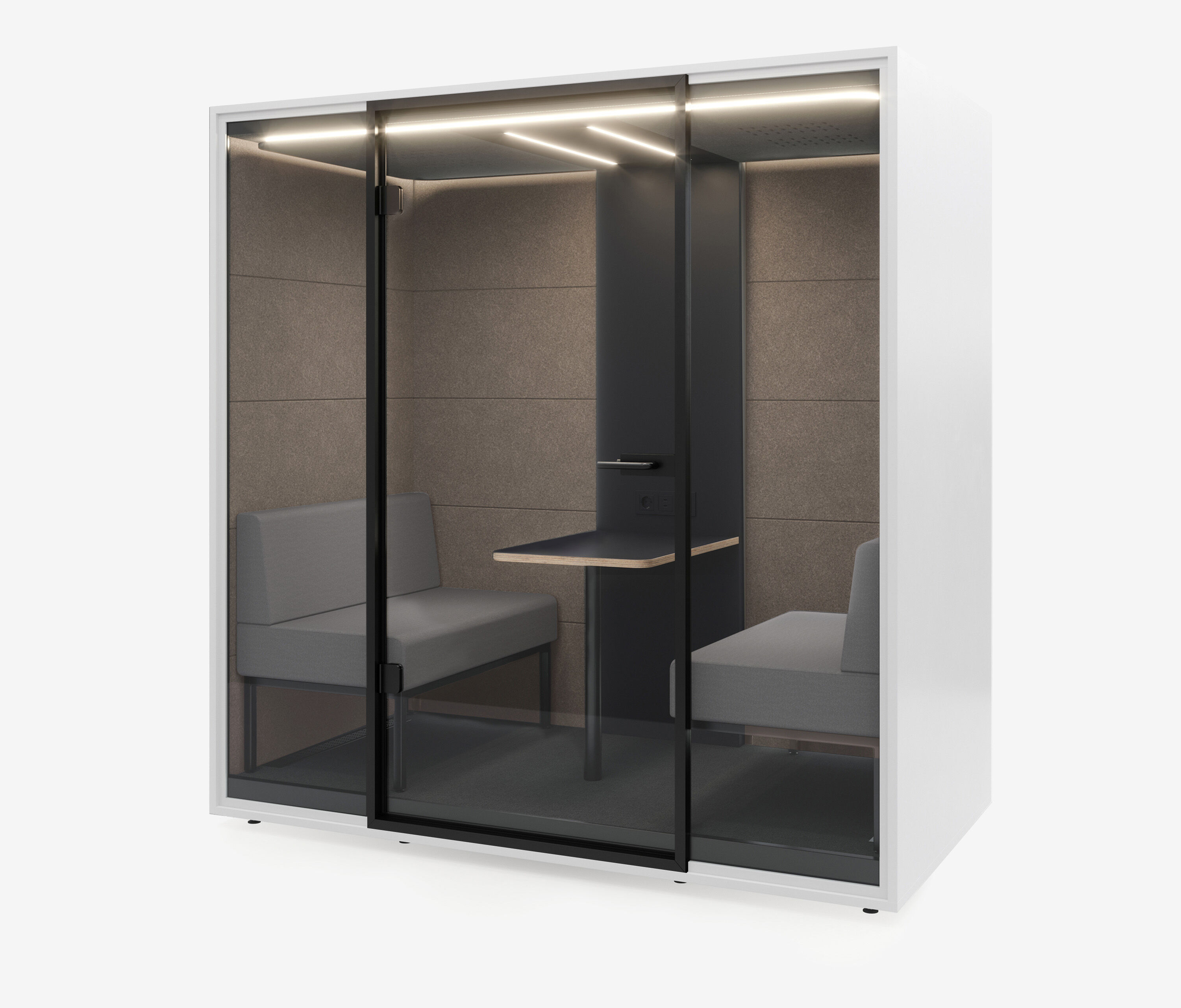 Meetingbox Quattro Weiß Anthrazit Kaffee Hellgrau Standard Schwarz