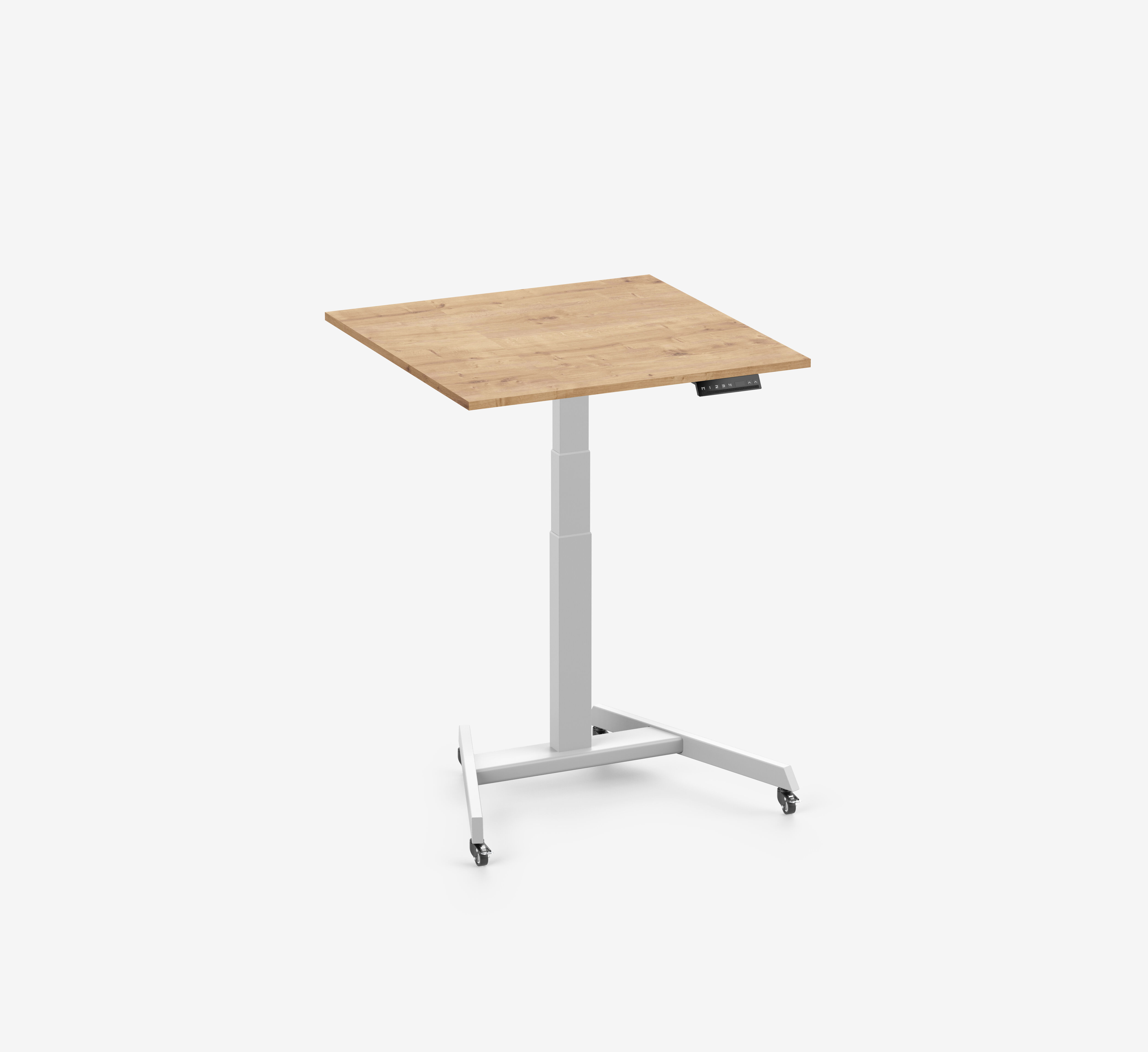 FOKUS Single Schreibtisch Weiß Eiche 80x80 