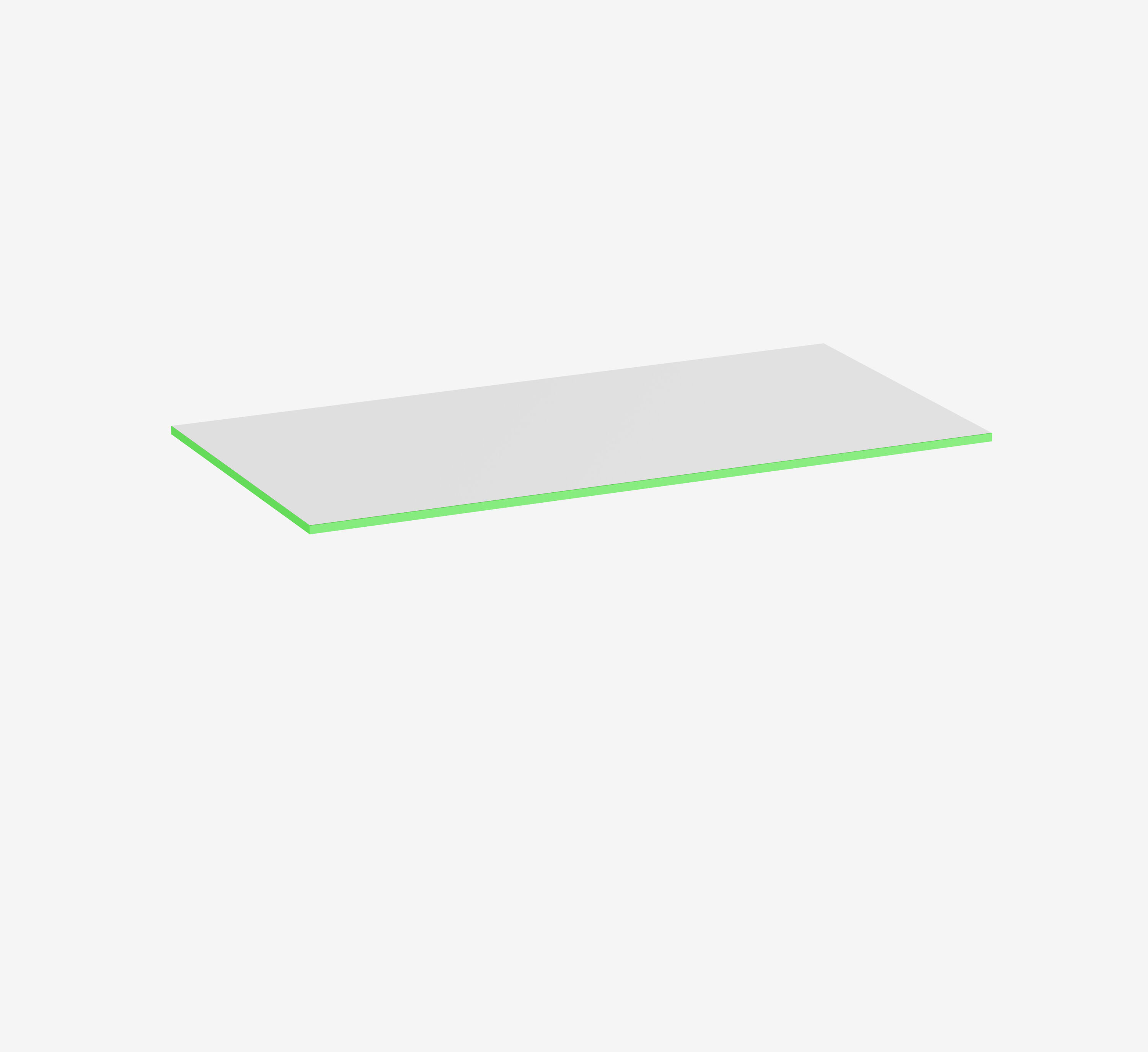 Gaming Tischplatte Weiß Rechteck Topweiß Acid Green 1600 x 800 x 19 mm