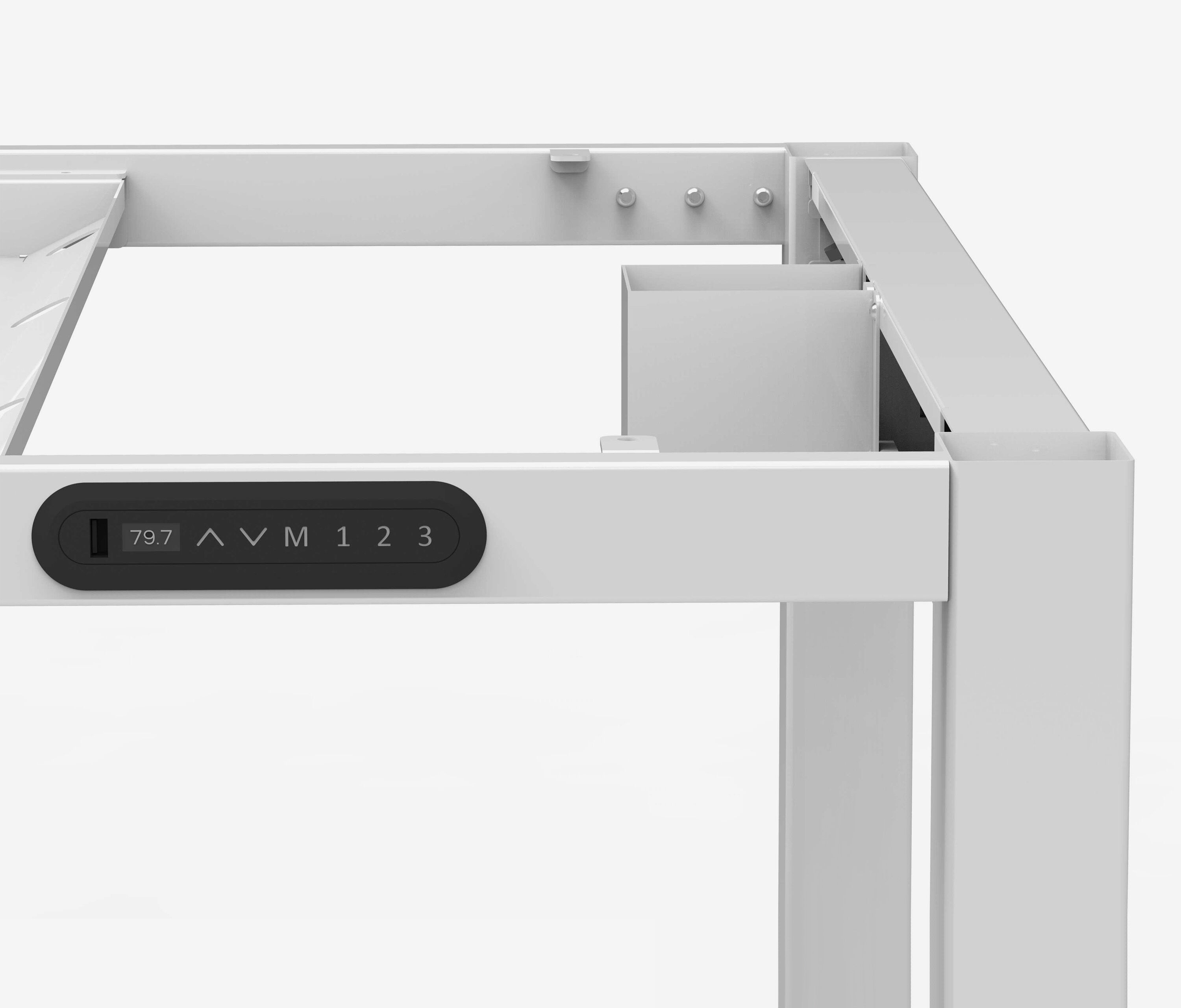 PRIMUS 4-Bein Schreibtisch Weiß Birke 1600 x 800 x 25 mm 