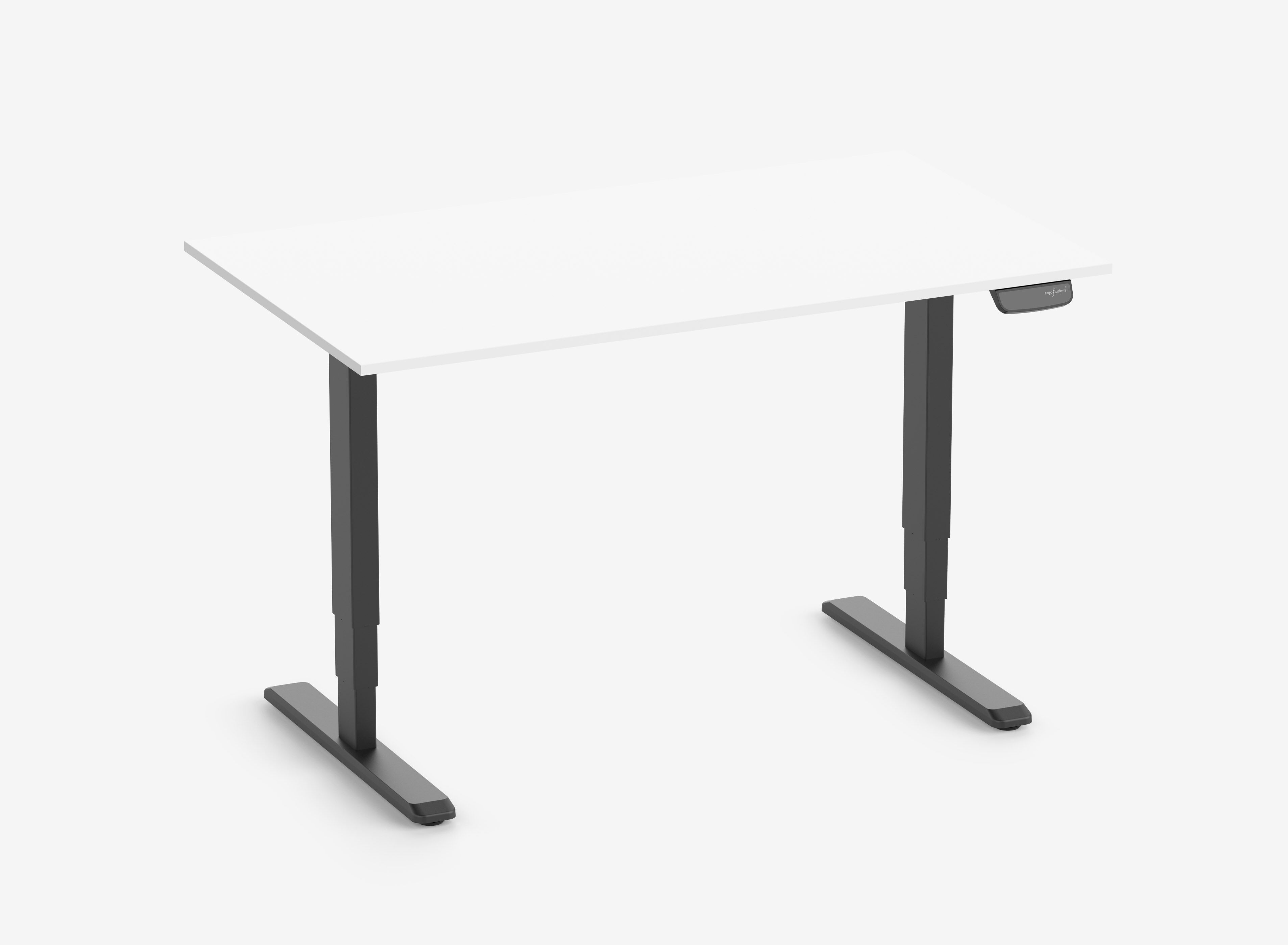 PRIMUS Rechteckschreibtisch, Gestell Schwarz, Tischplatte 1400 x 800 x 19 mm Topweiß