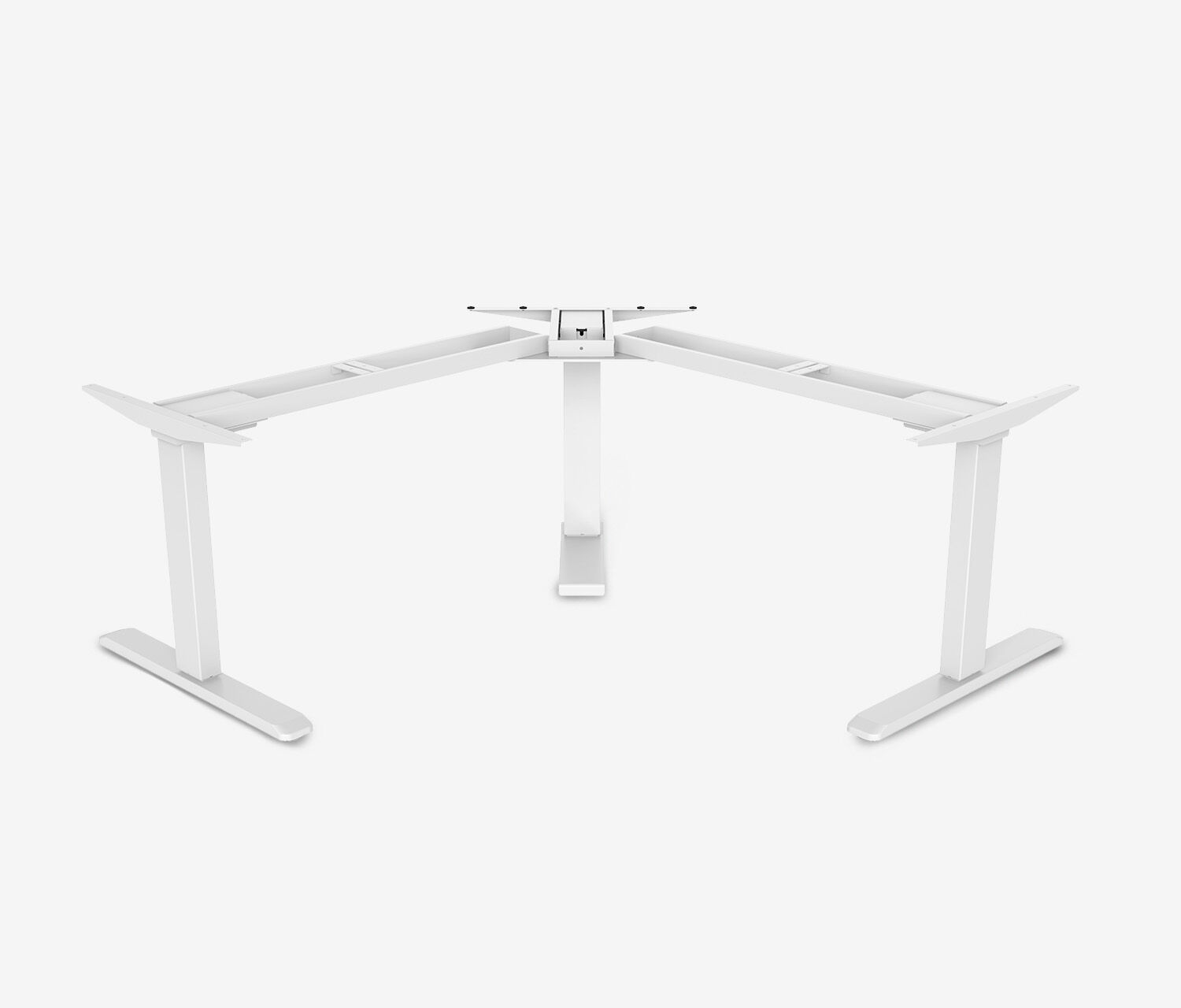 PRIMUS Eckschreibtisch, Gestell Weiß, Tischplatte 1600/800 x 1600/800 x 25 mm Topweiß