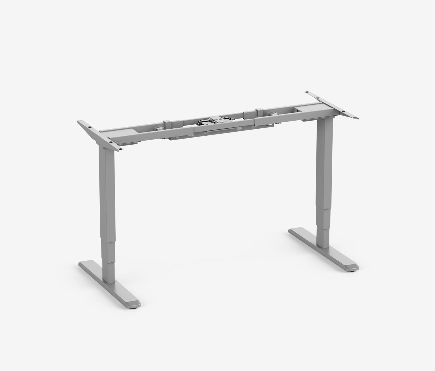 PRIMUS Rechteckschreibtisch, Gestell Grau, Tischplatte 1600 x 800 x 25 mm Lichtgrau