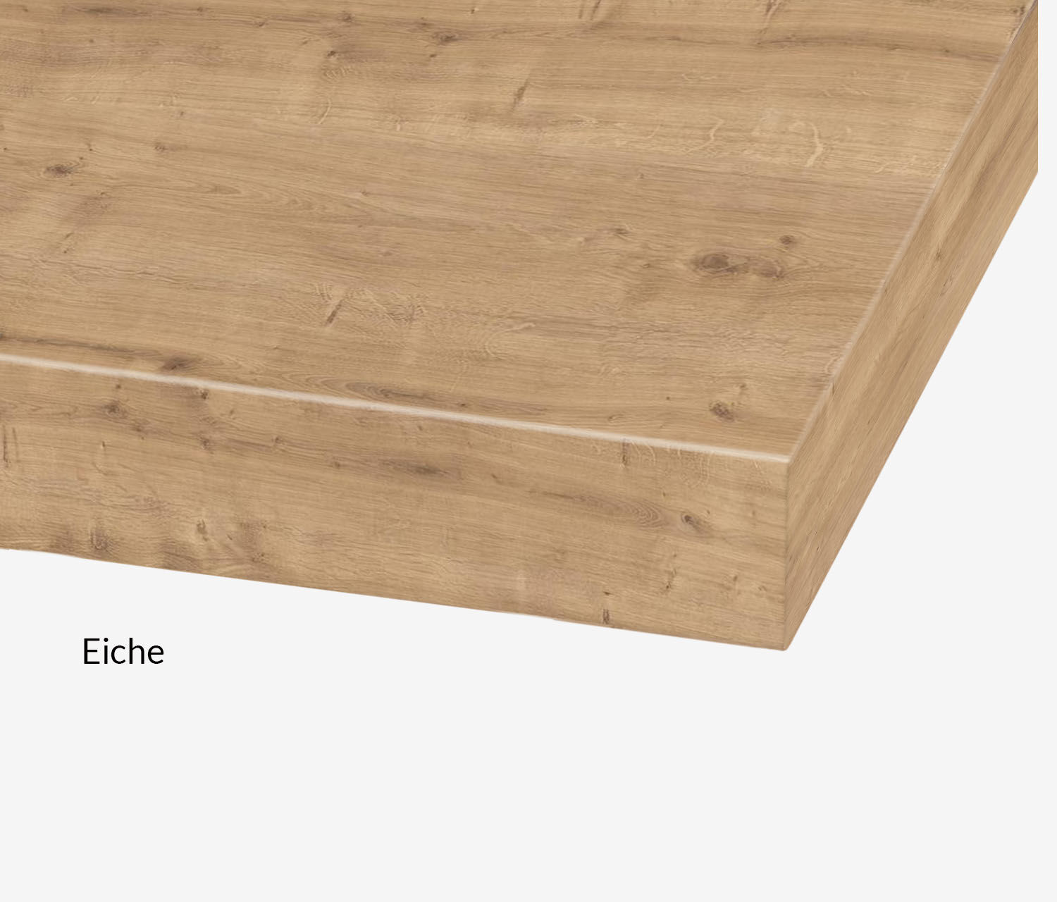 Rechteck Tischplatte Melamin Dekor Eiche, 1200 x 700 x 19 mm