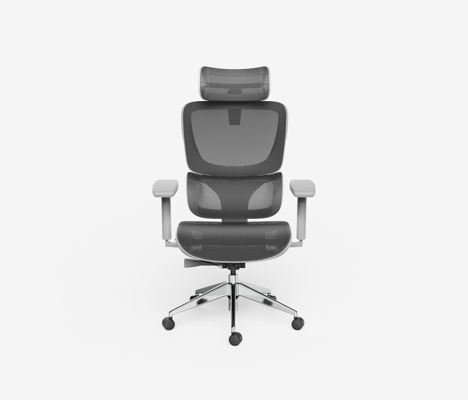 Bürodrehstuhl SENTA FX Mesh Hoch Grau Silber