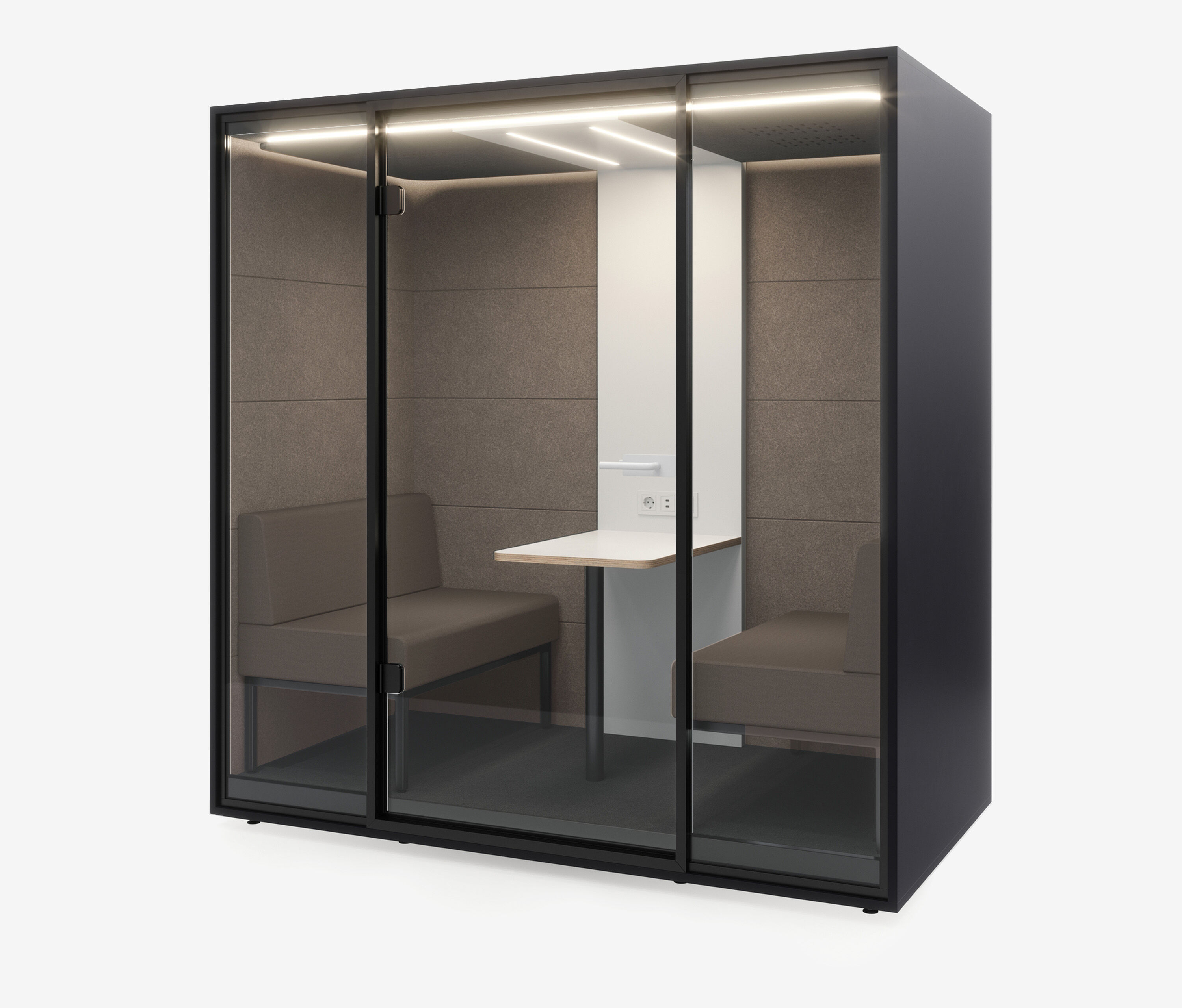 Meetingbox Quattro Anthrazit Weiß Kaffee Kaffee Standard Schwarz