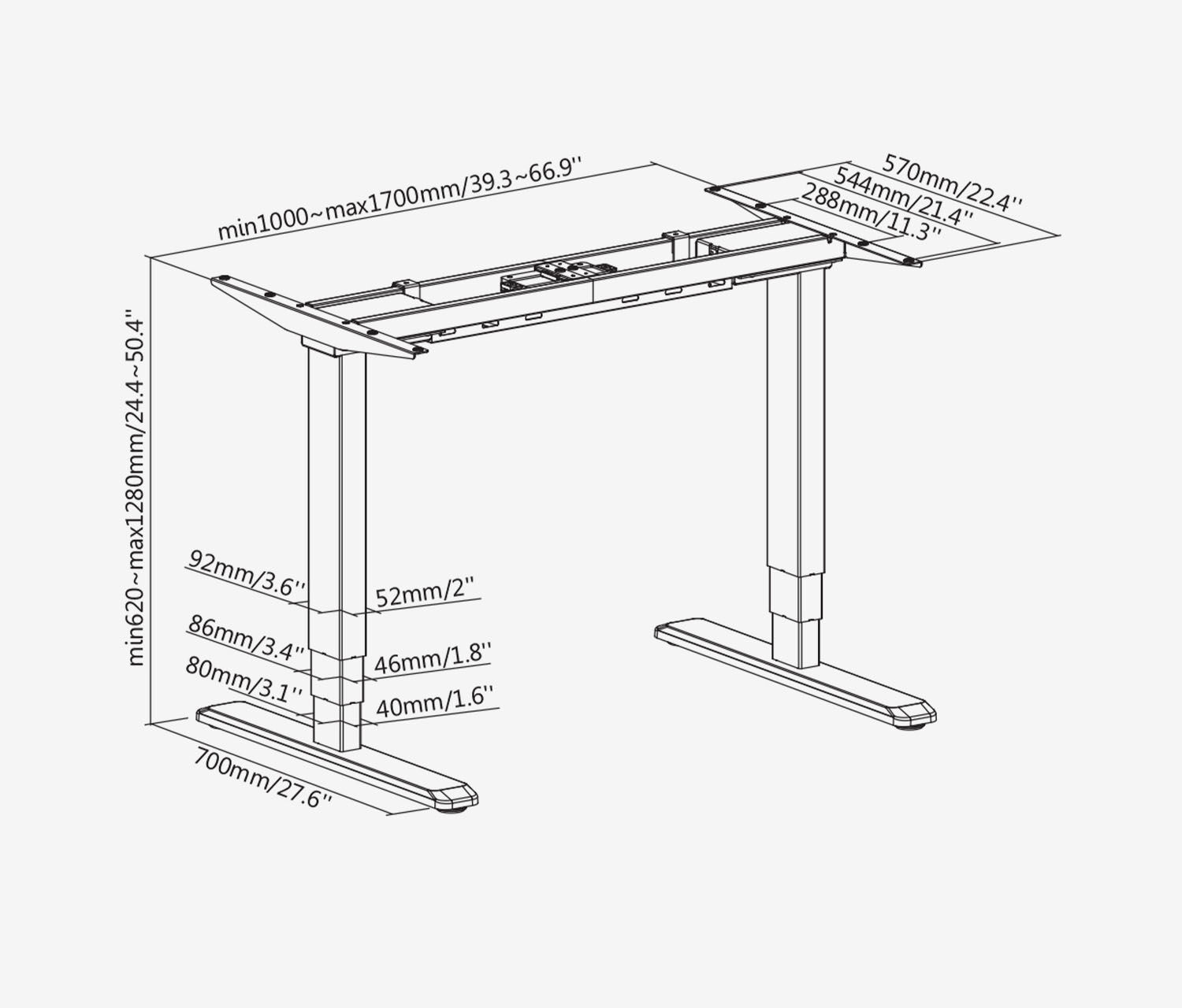PRIMUS Freiformschreibtisch, Gestell Grau 1600 x 800/1000 x 25 mm Birke, Ausführung Rechts