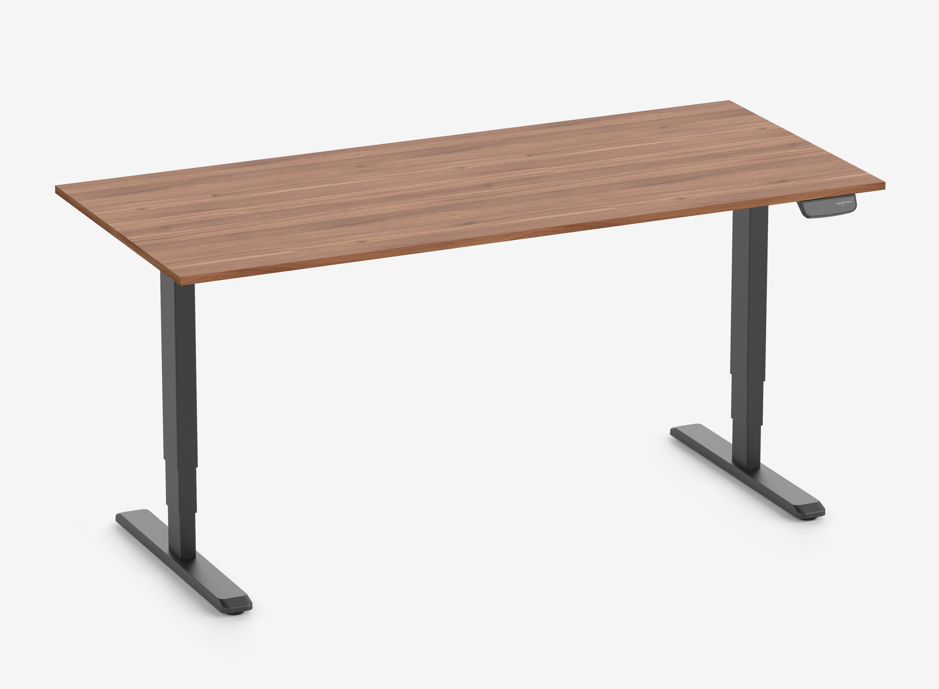 PRIMUS Schreibtisch XL Schwarz 240x90 Nussbaum
