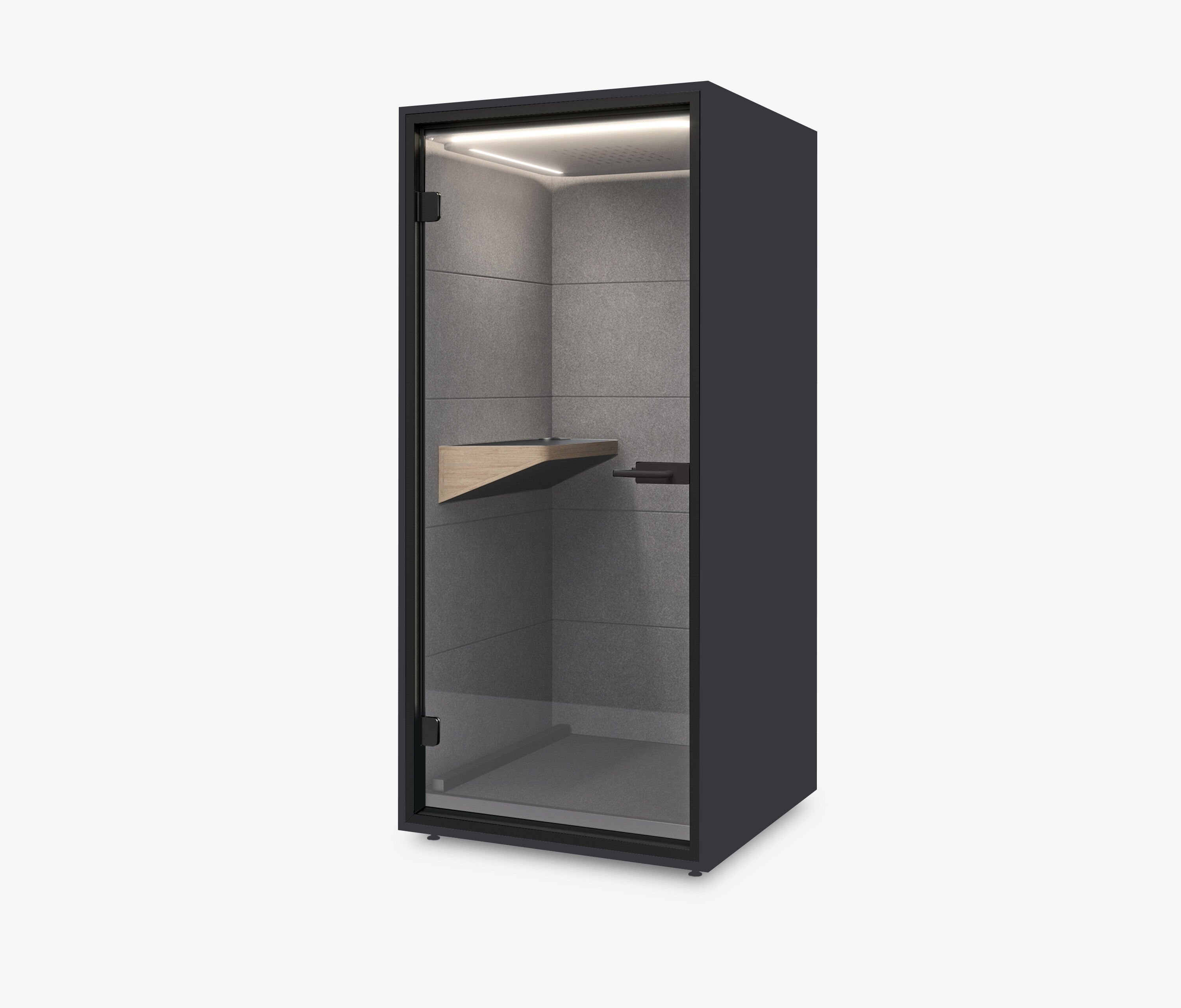 Telefonbox Single Anthrazit Schwarz Hellgrau Standard