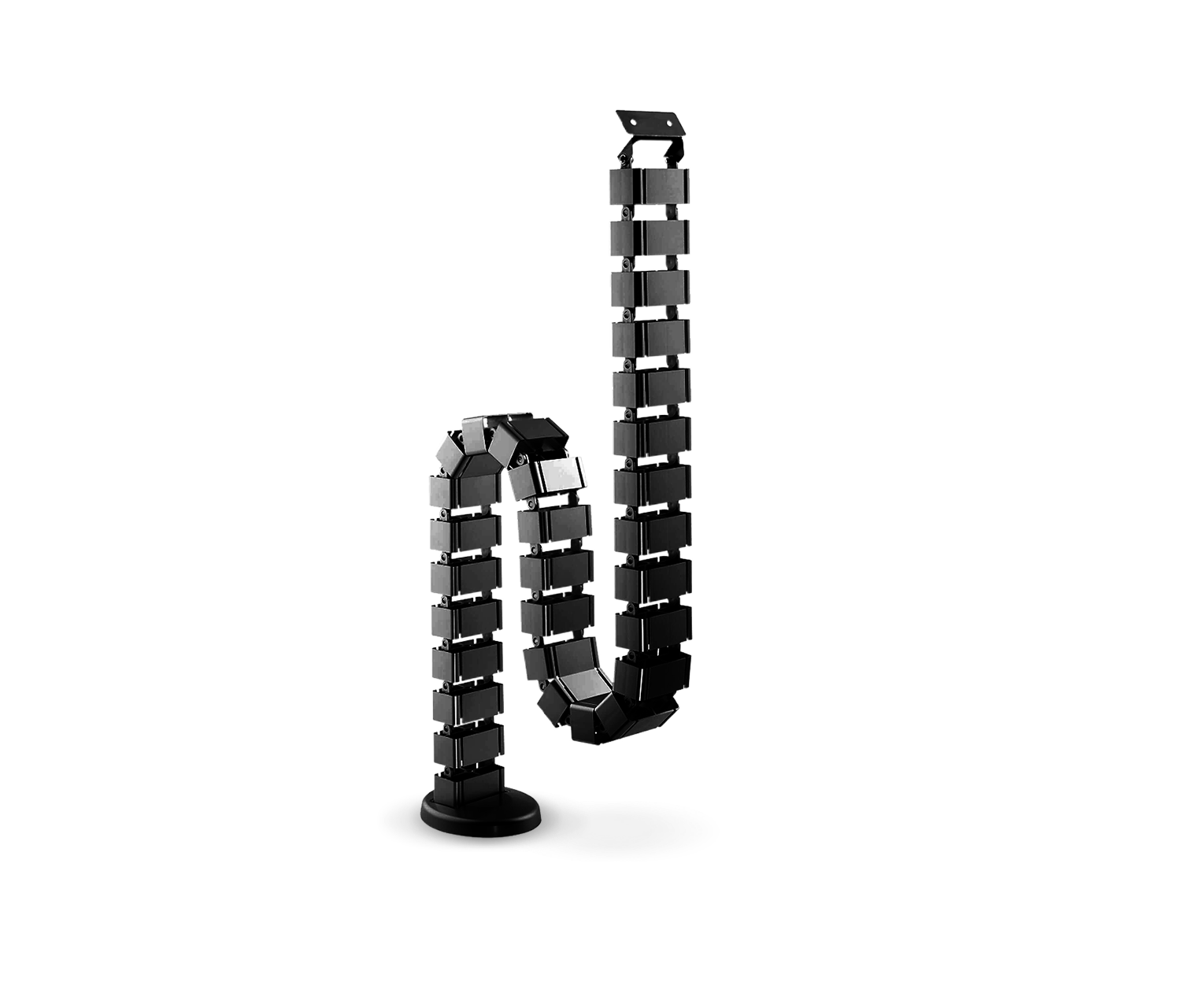 PRIMUS + Schublade, Kabelschlange & Fußstütze 160x80 Schwarz Weiß