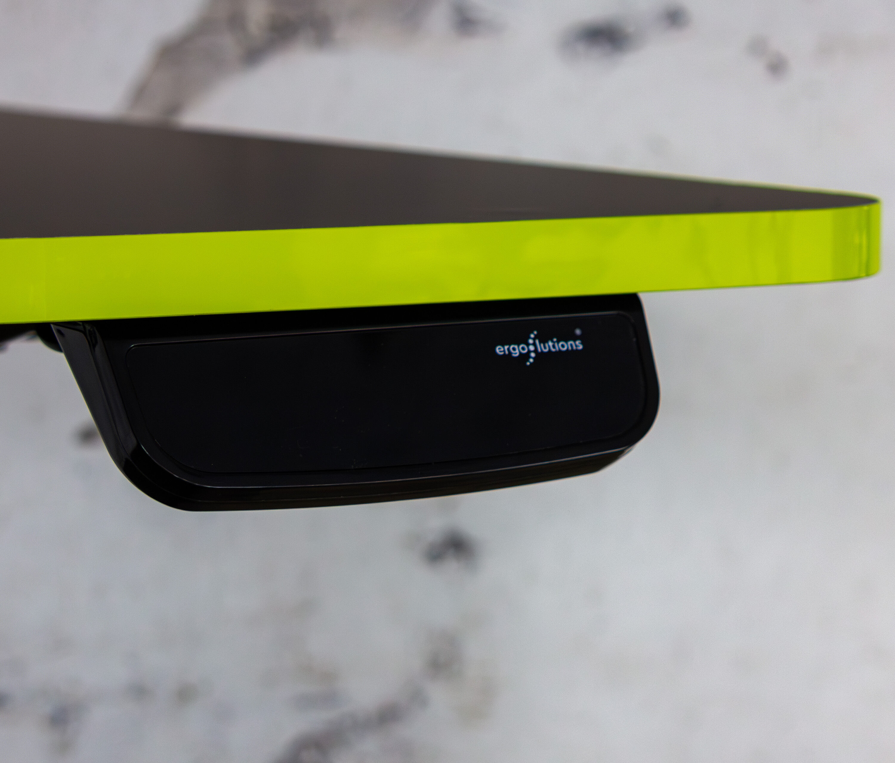 Primus Gamingschreibtisch Rechteck, Weiß Klassik Acid Green 140x80