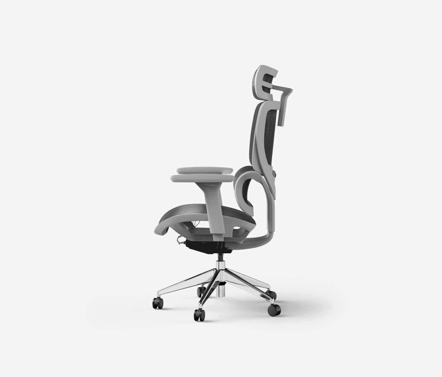 Bürodrehstuhl SENTA FX Mesh Hoch Grau Silber