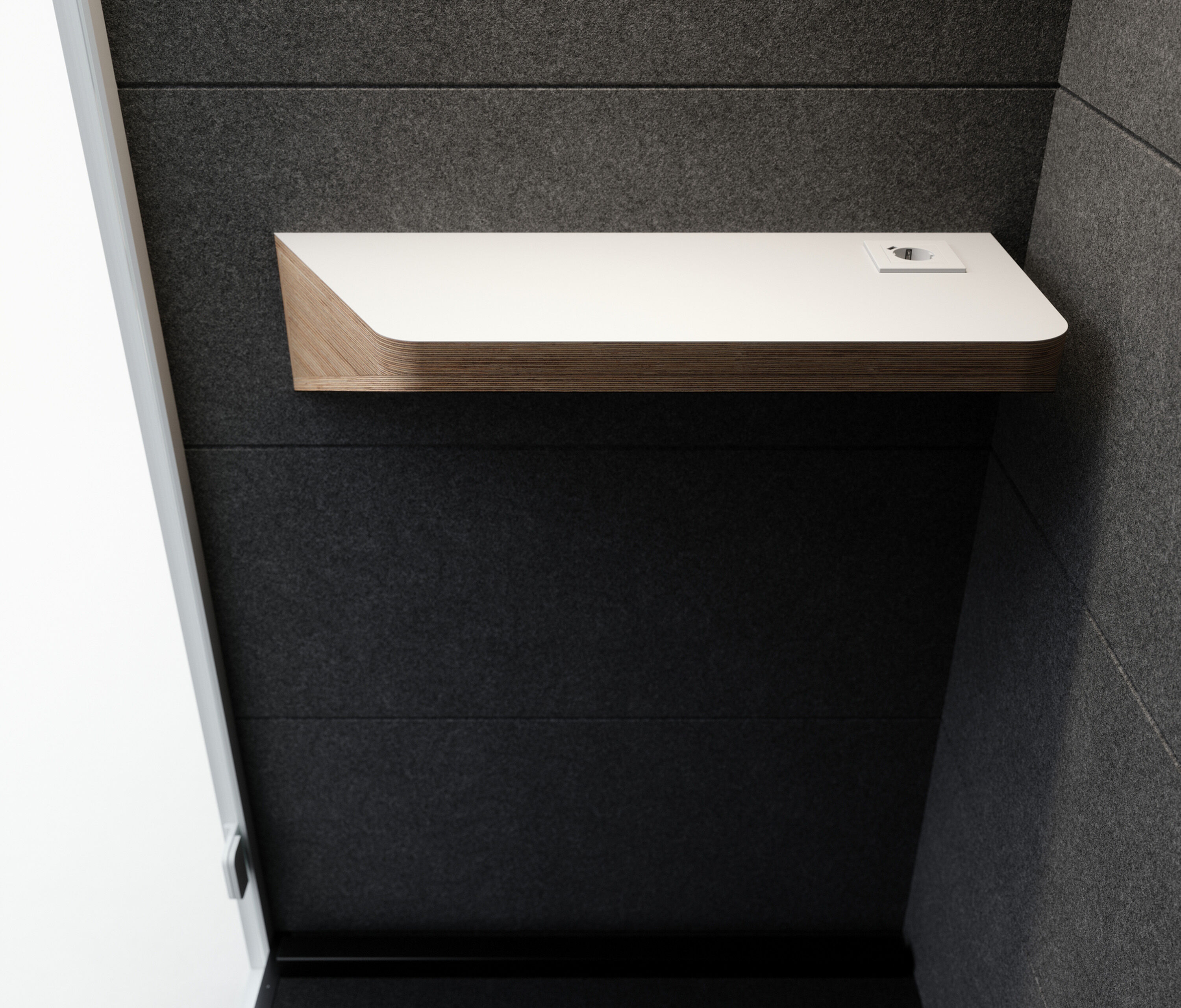 Telefonbox Single Anthrazit Schwarz Grau Standard