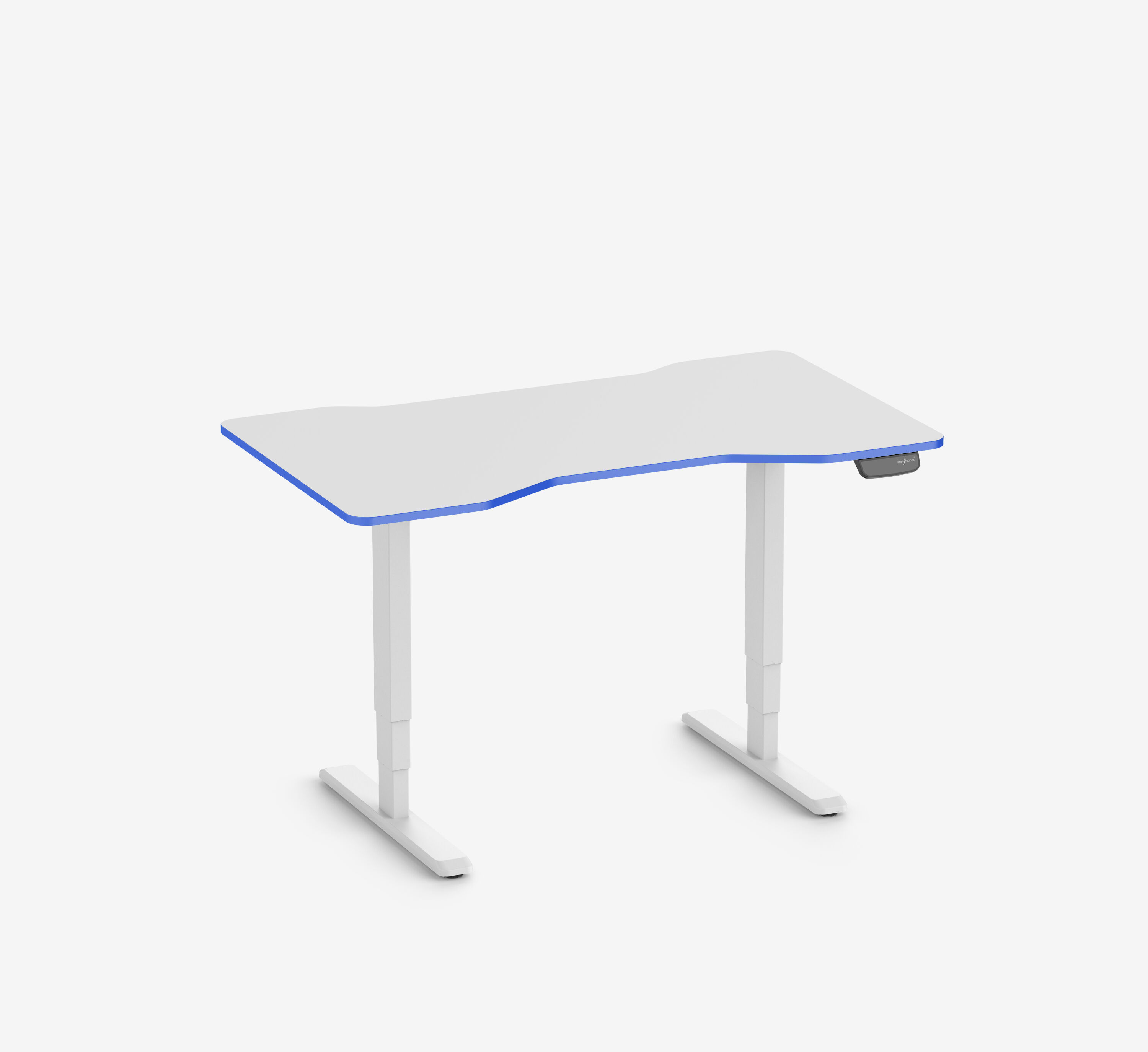 Primus Gamingschreibtisch Cockpit, Weiß Klassik Royal Blue 140x80