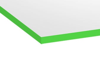 FOKUS Gamingschreibtisch Weiß 140x80 Rechteck Acid Green 