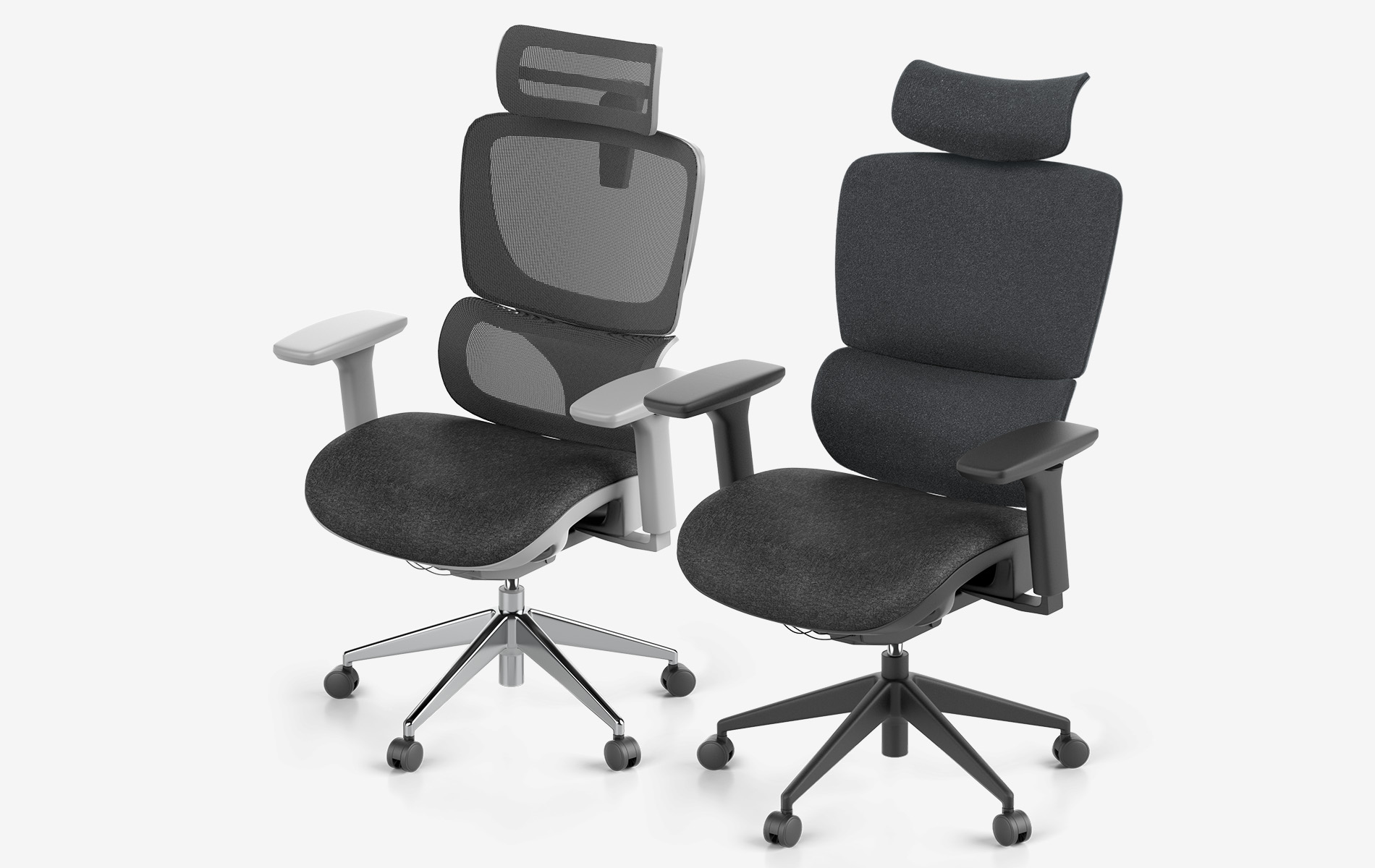 Bürodrehstuhl SENTA FX Normal Schwarz Silber