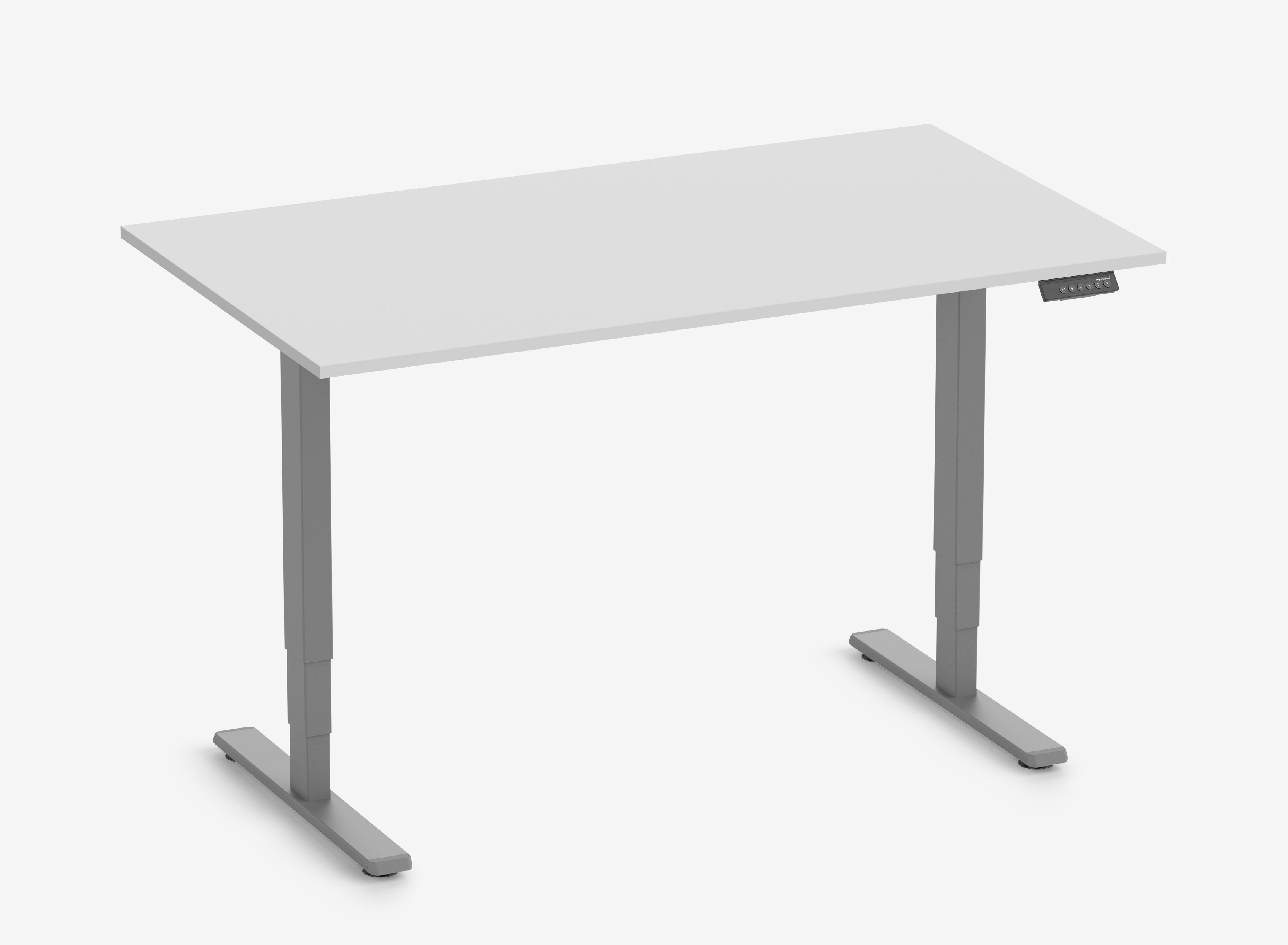 FOKUS Gestell Grau, Tischplatte 1400 x 800 x 19 mm Lichtgrau