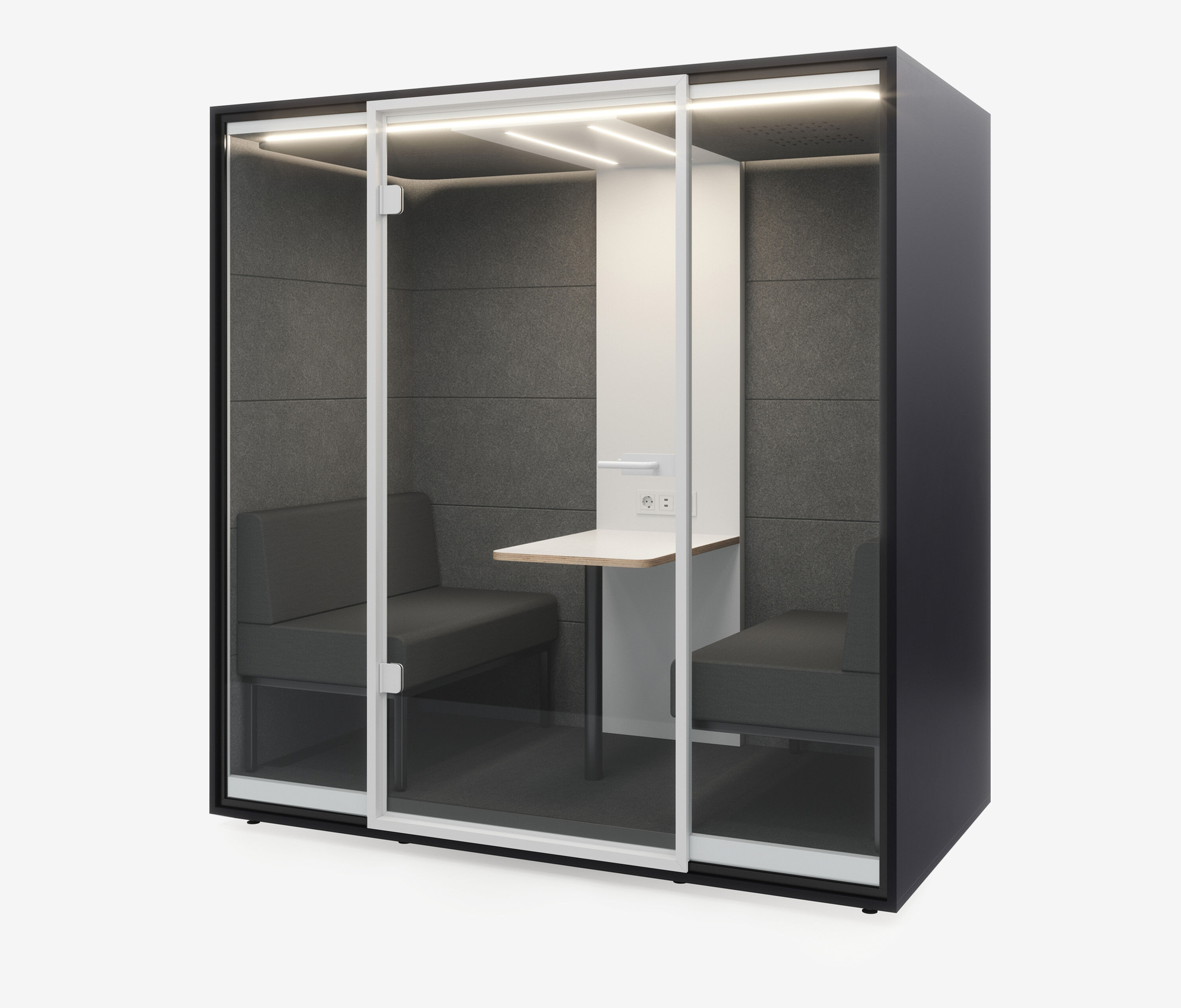 Meetingbox Quattro Anthrazit Weiß Grau Grau Standard Weiß