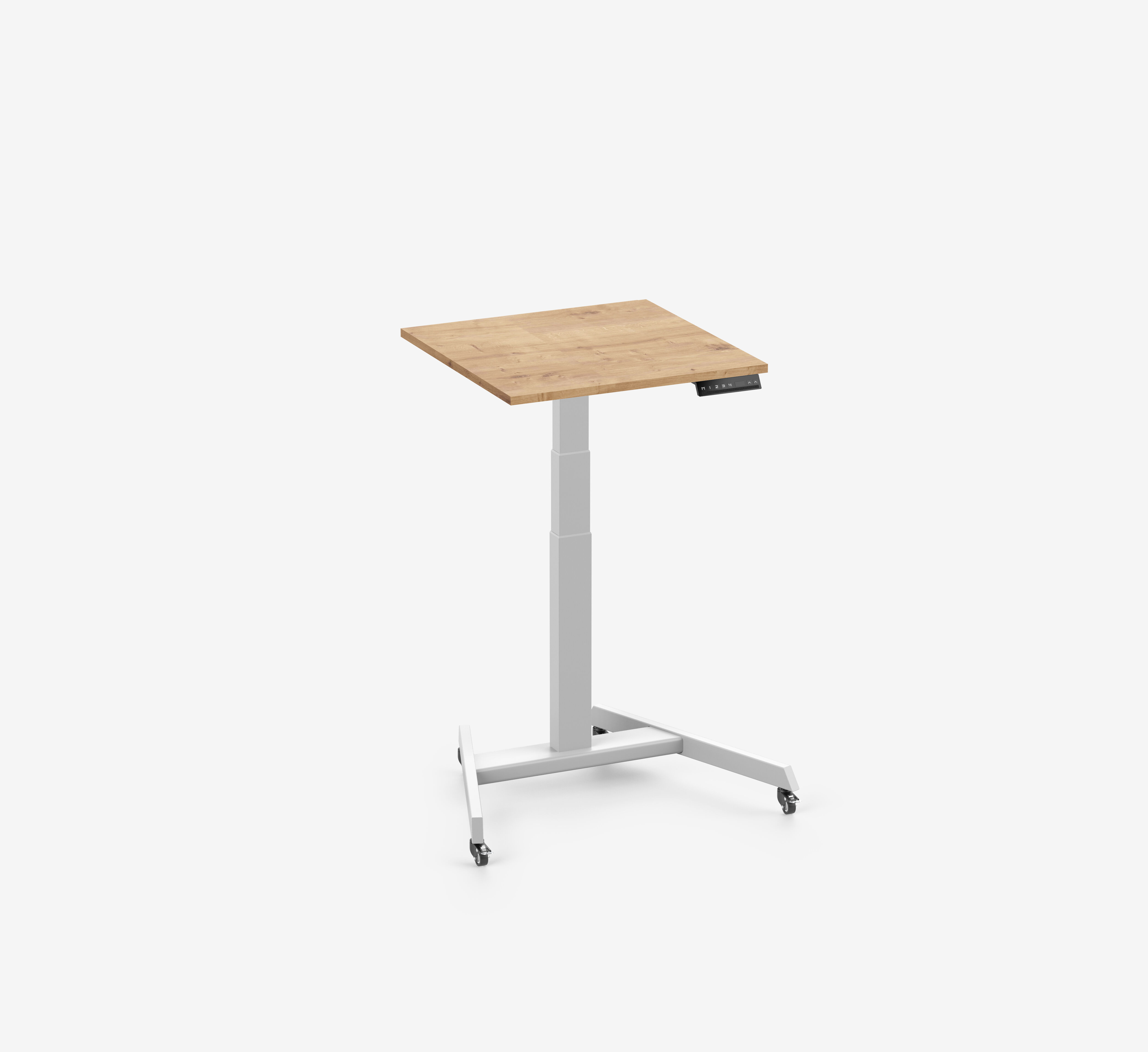FOKUS Single Schreibtisch Weiß Eiche 60x60 