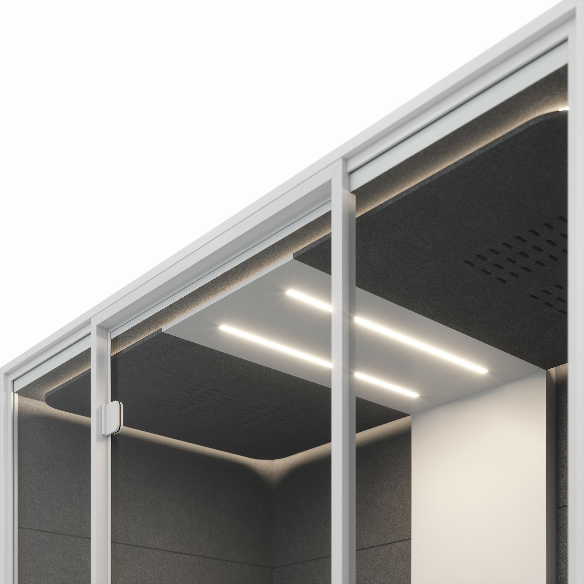 Meetingbox Quattro Anthrazit Anthrazit Grau Hellgrau Standard Weiß