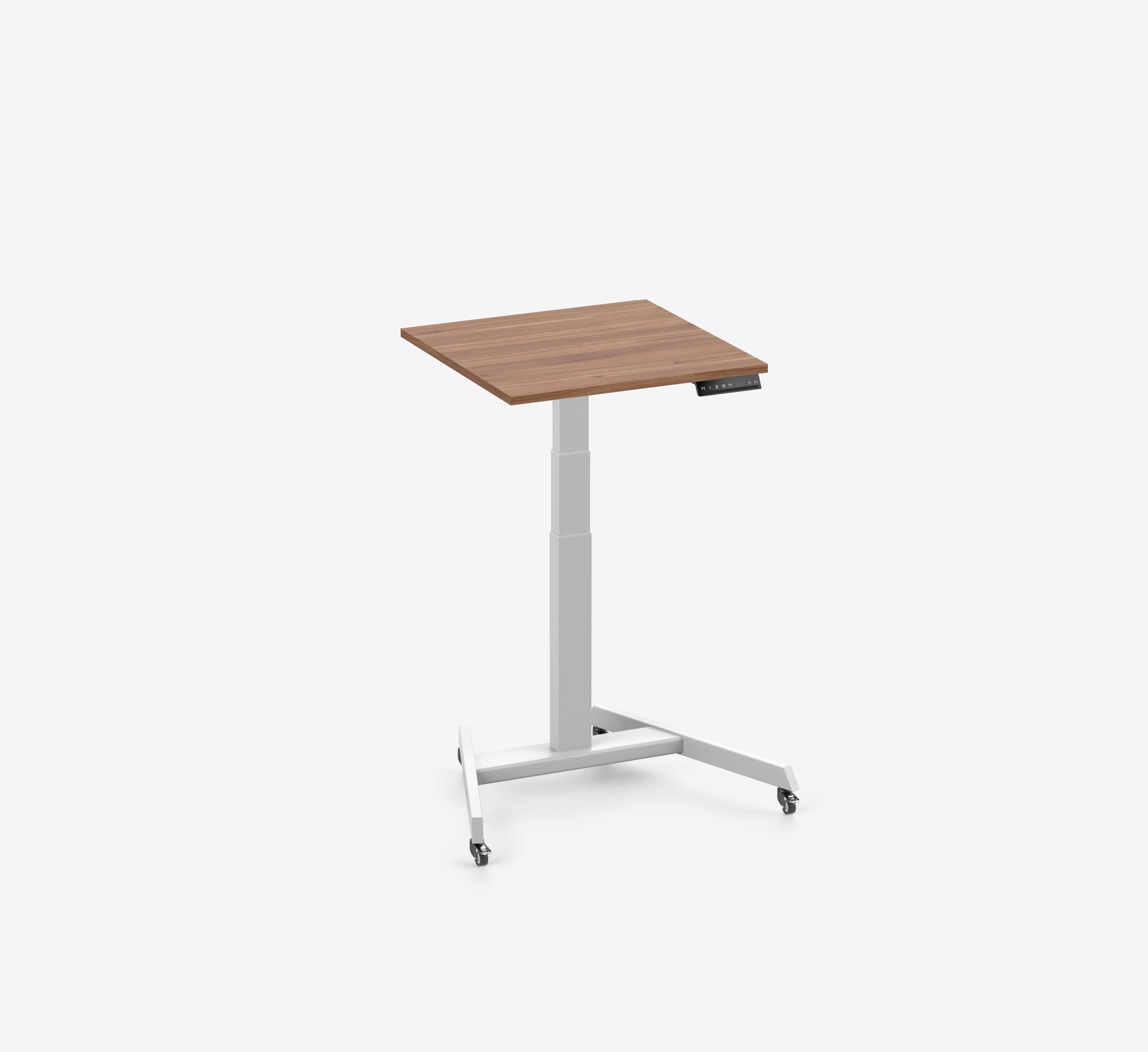 FOKUS Single Schreibtisch Weiß Nussbaum 60x60 