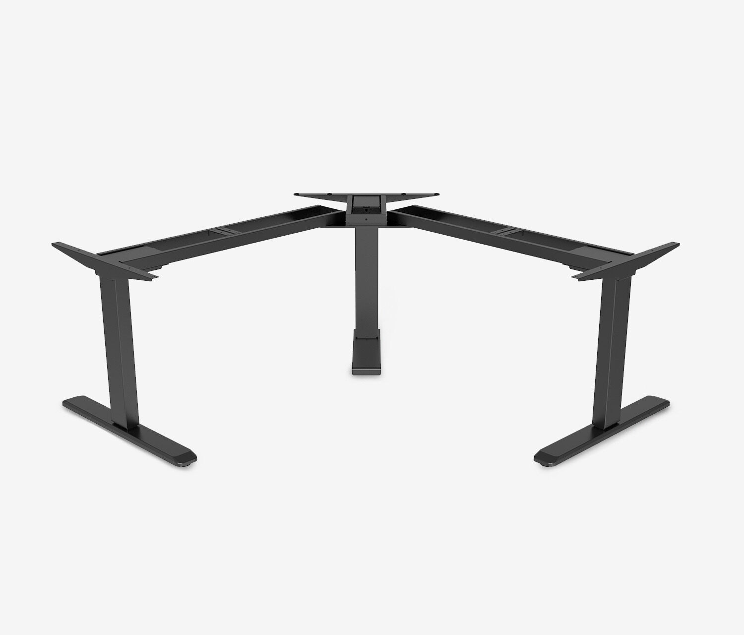 PRIMUS Winkelschreibtisch, Gestell Schwarz, Tischplatte  1400 x 800 x 25 mm Topweiß