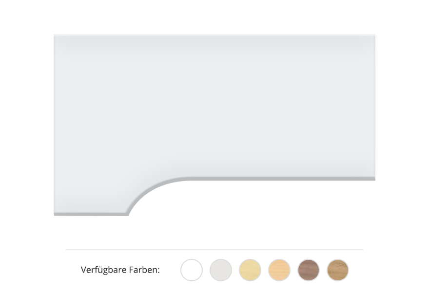 Freiformtischplatte Melamin Dekor in 3 Größen Freiformtischplatte Melamin Dekor in 3 Größen