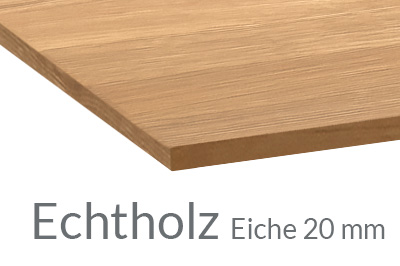 Eiche durchgängige Lamelle 20 mm