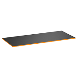 Schwarz matt, 140x80, 19 mm, Sundown, Rechteck