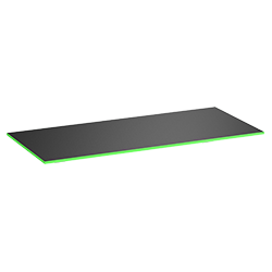 Schwarz matt, 140x80, 19 mm, Acid Green, Rechteck