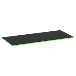 Schwarz, 140x80, 19 mm, Acid Green, Rechteck
